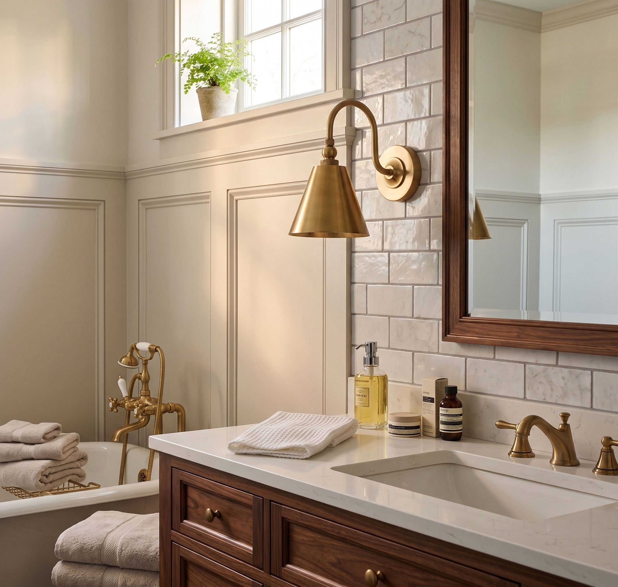 Forna Brass Wall Sconce