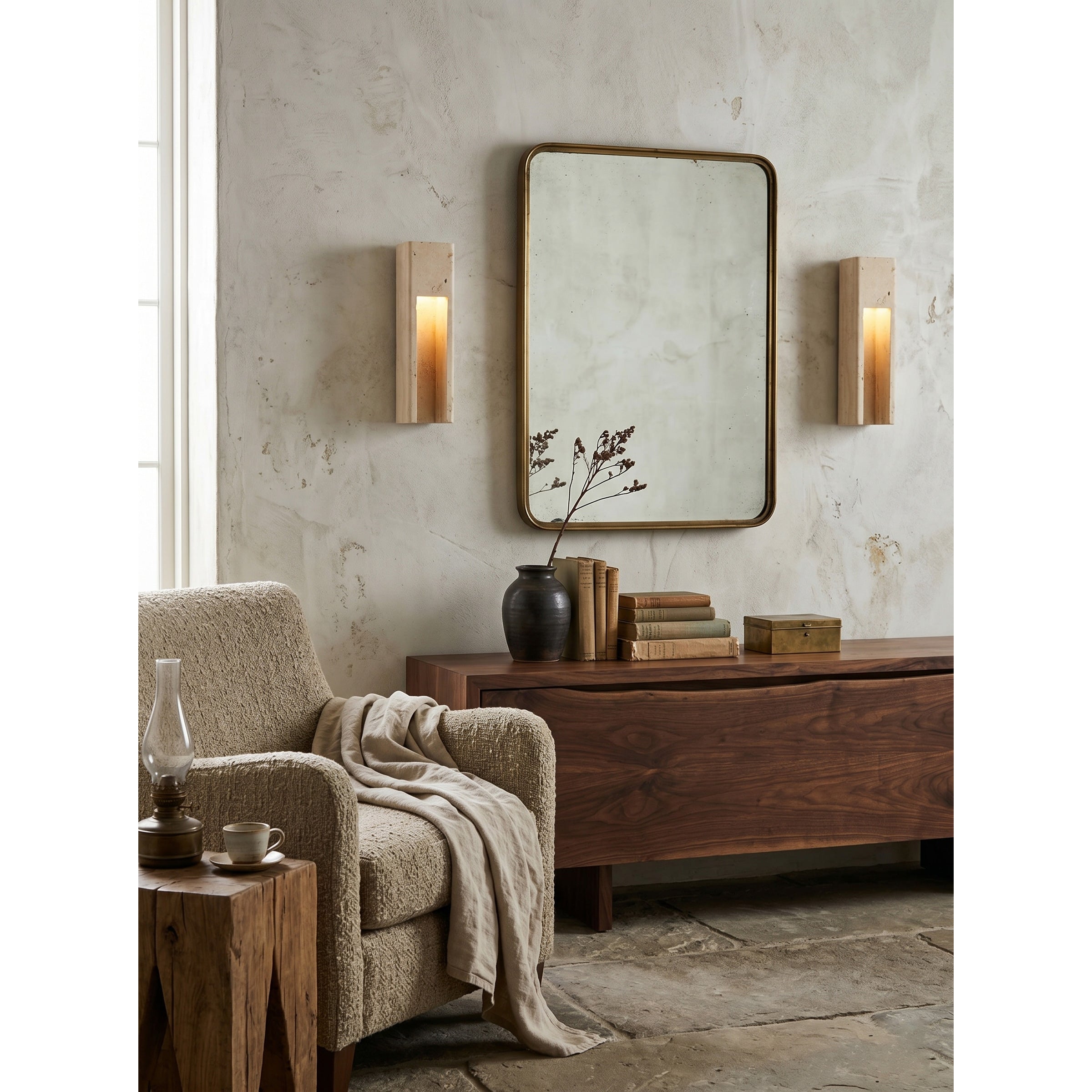 Graziano Travertine Wall Sconce