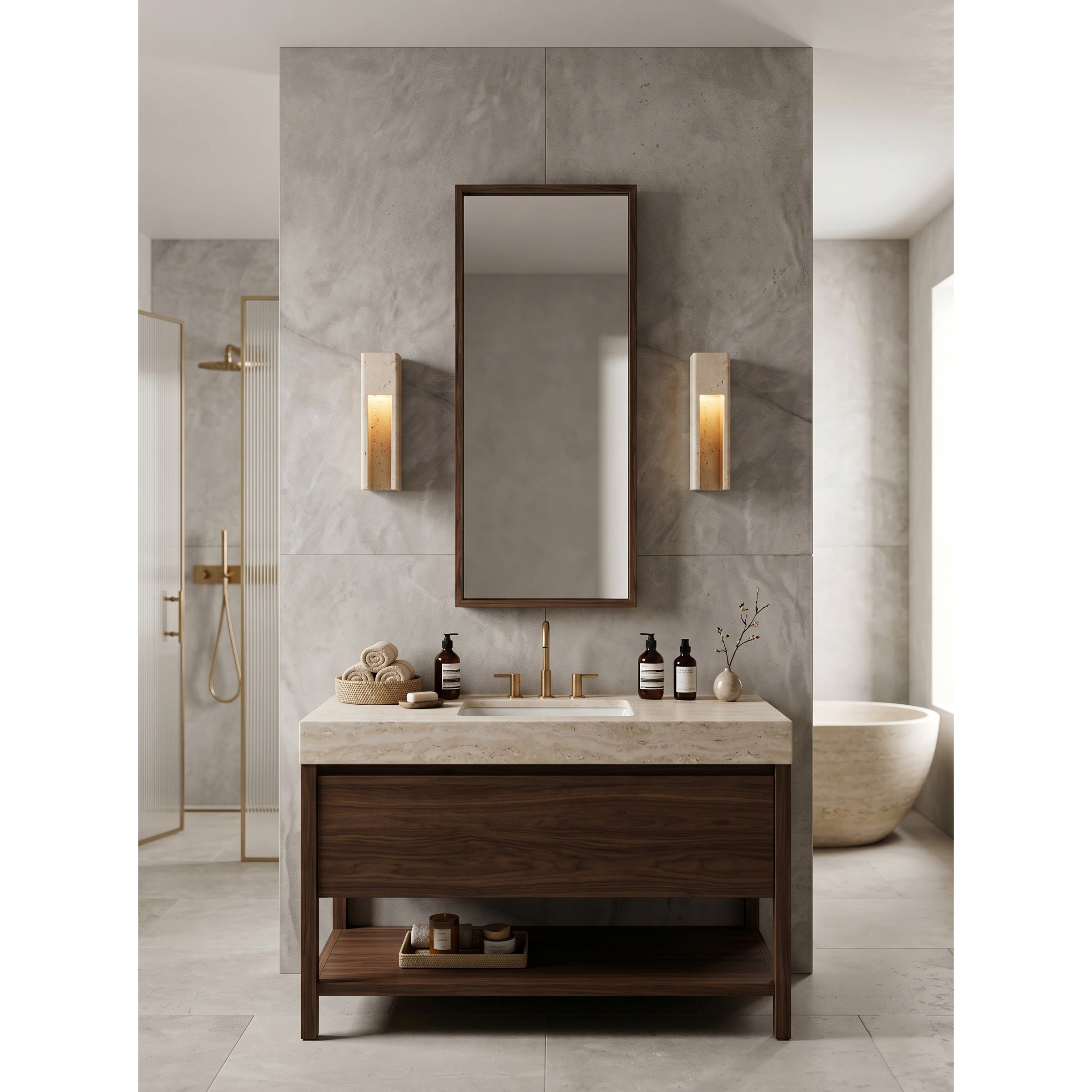 Graziano Travertine Wall Sconce