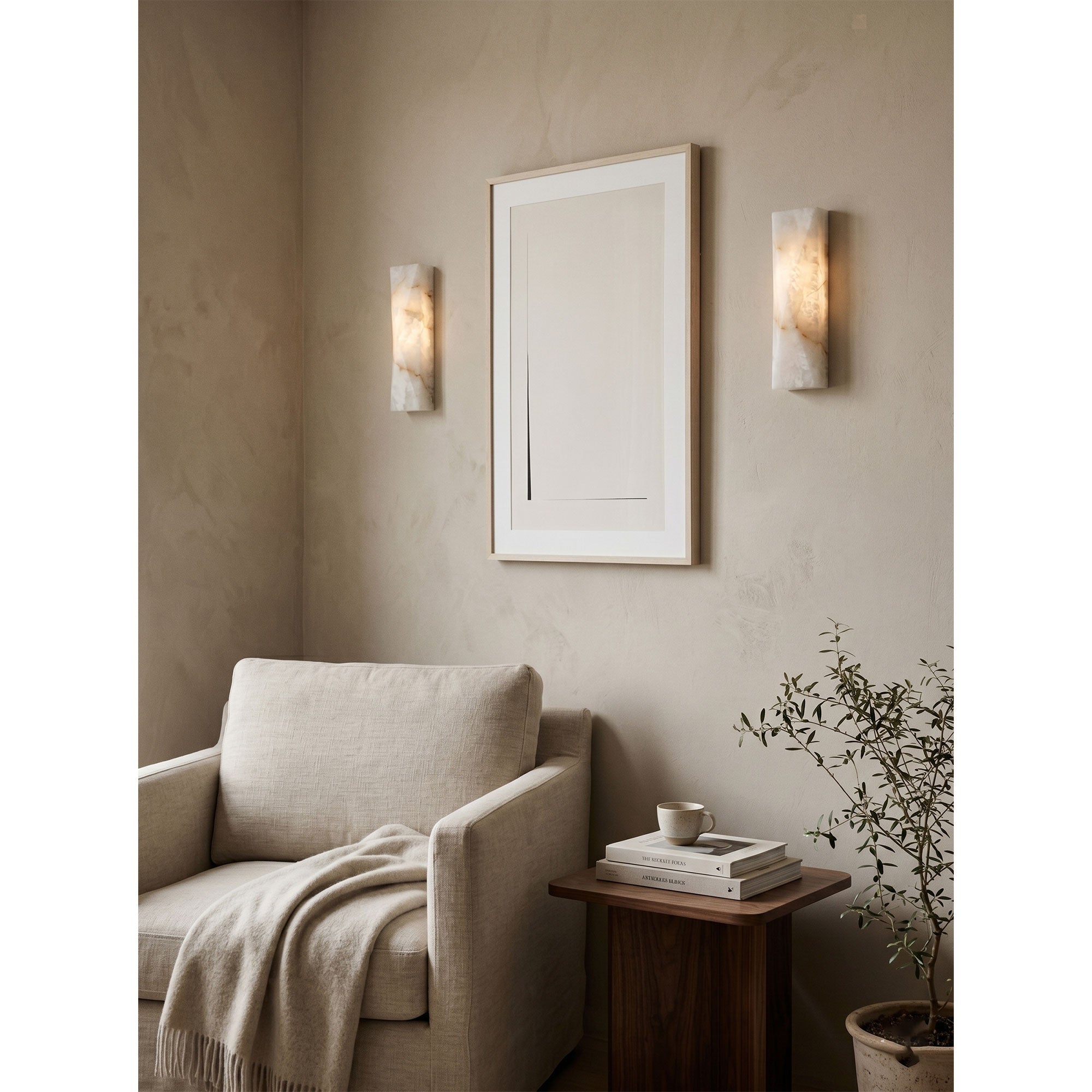 Delawood Alabaster Indoor Wall Light