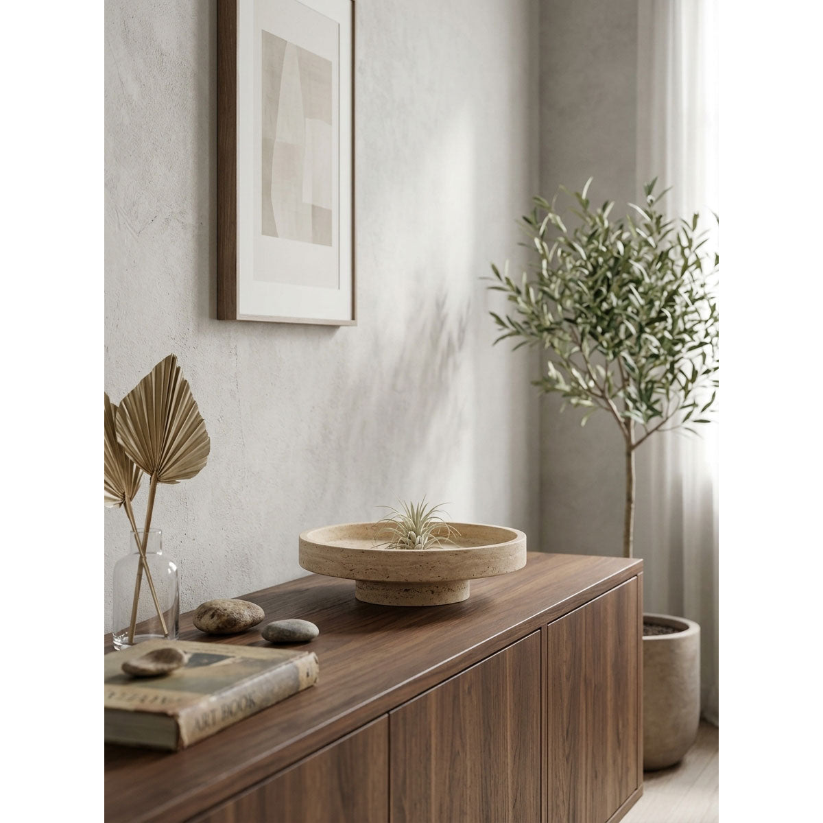 Tarrowstone Stone Pedestal Bowl