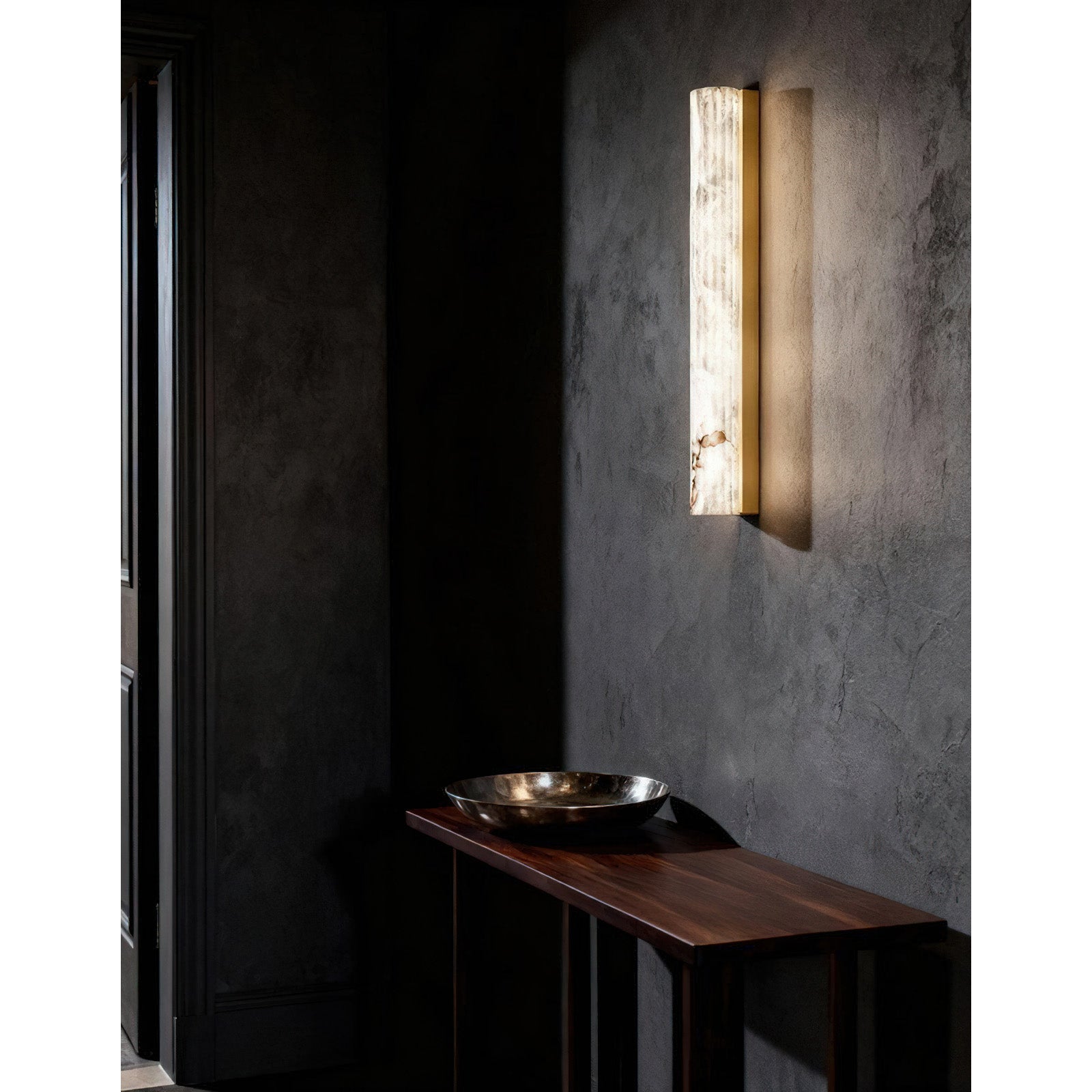 Wrenhaven Alabaster Roller Indoor Wall Light