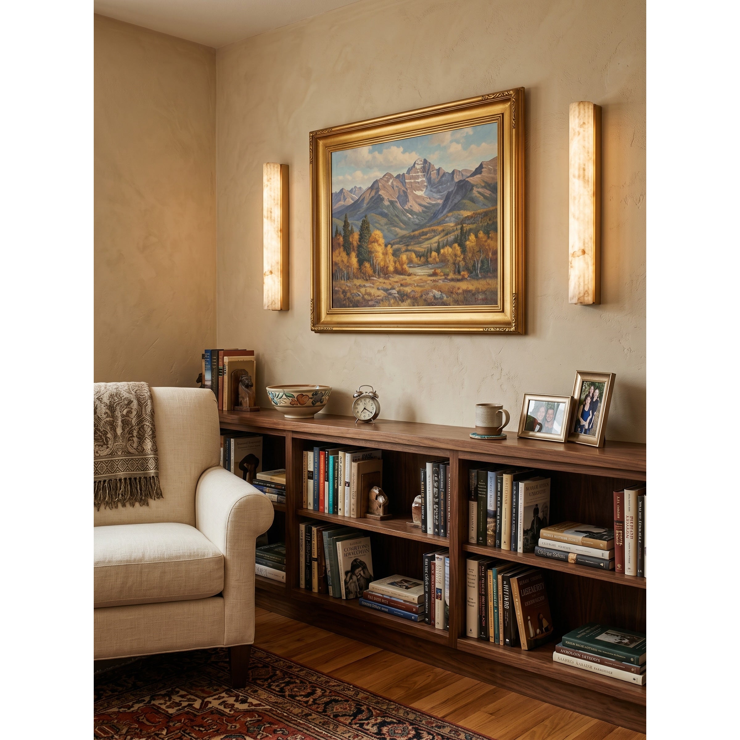 Wrenhaven Alabaster Roller Indoor Wall Light