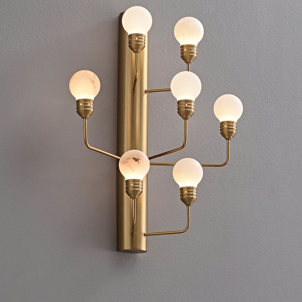 Albelina Alabaster Globe Wall Sconce