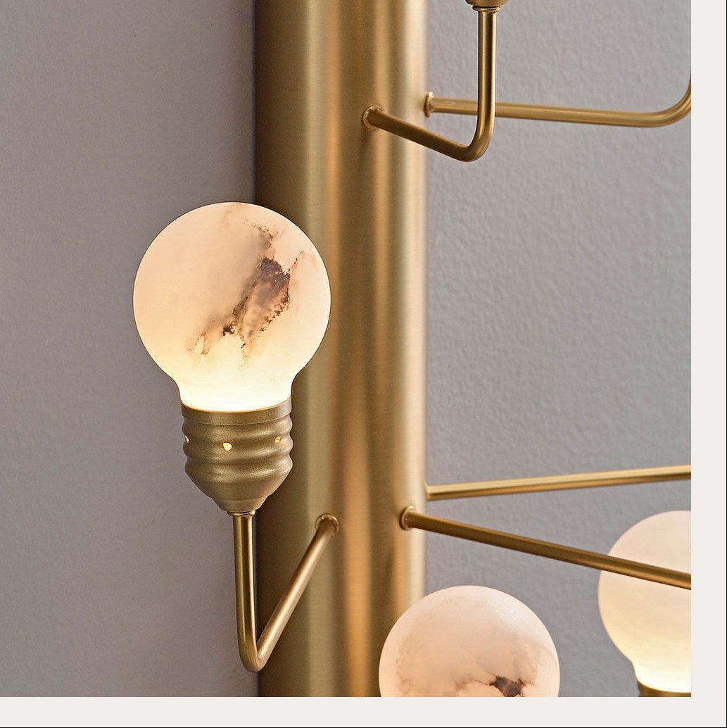 Albelina Alabaster Globe Wall Sconce