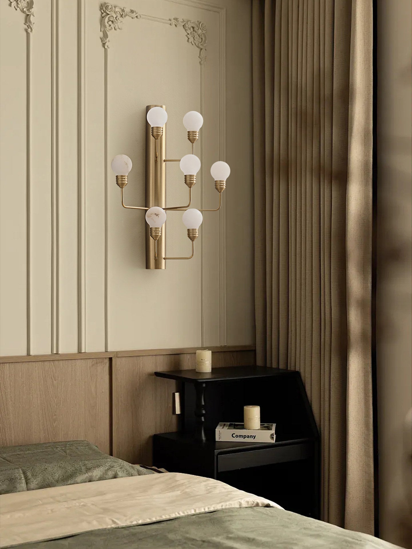 Albelina Alabaster Globe Wall Sconce
