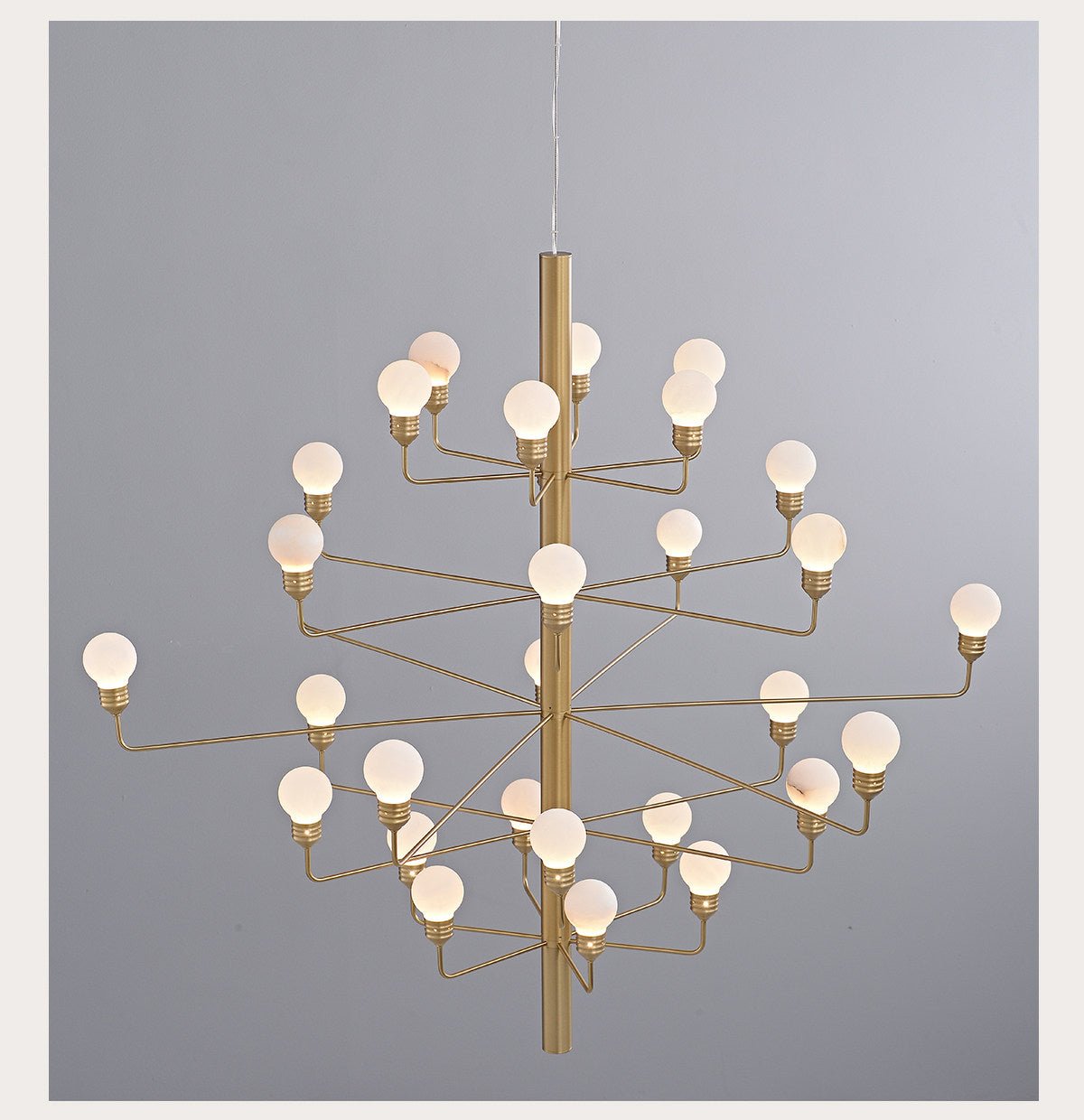 Alberaine Tiered Alabaster Globe Chandelier