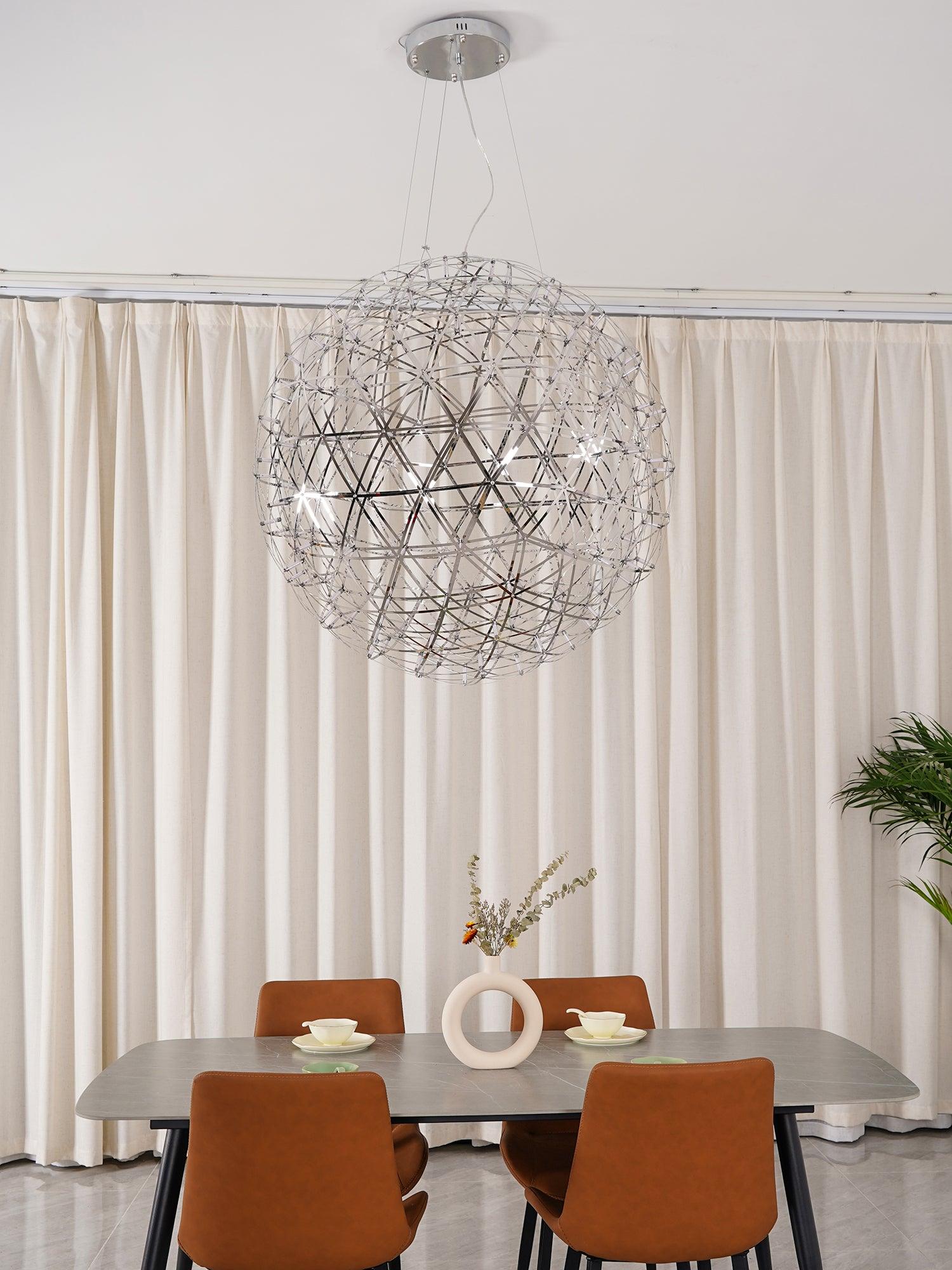 Delcourt Silver Spark Ball Pendant Light