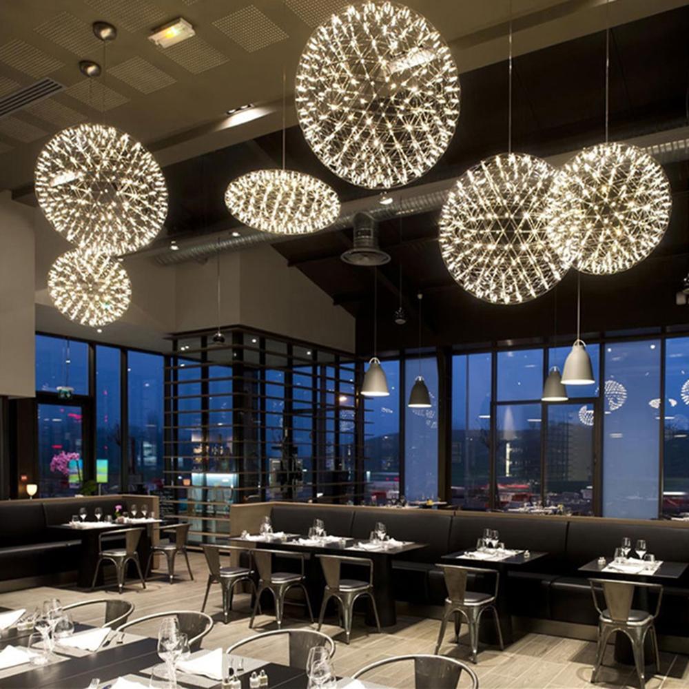 Delcourt Silver Spark Ball Pendant Light