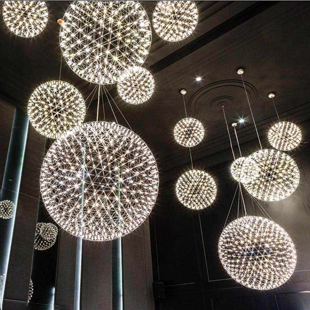 Delcourt Silver Spark Ball Pendant Light