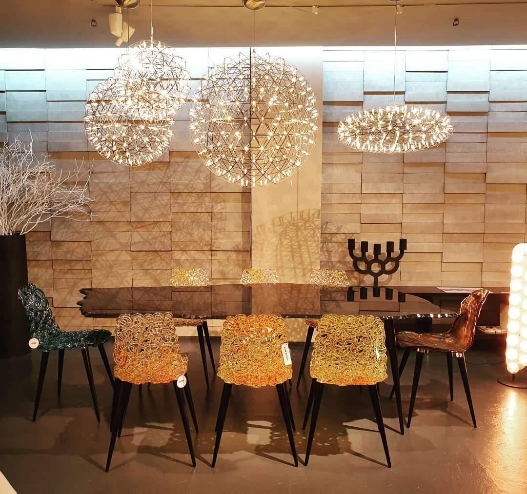 Delcourt Silver Spark Ball Pendant Light