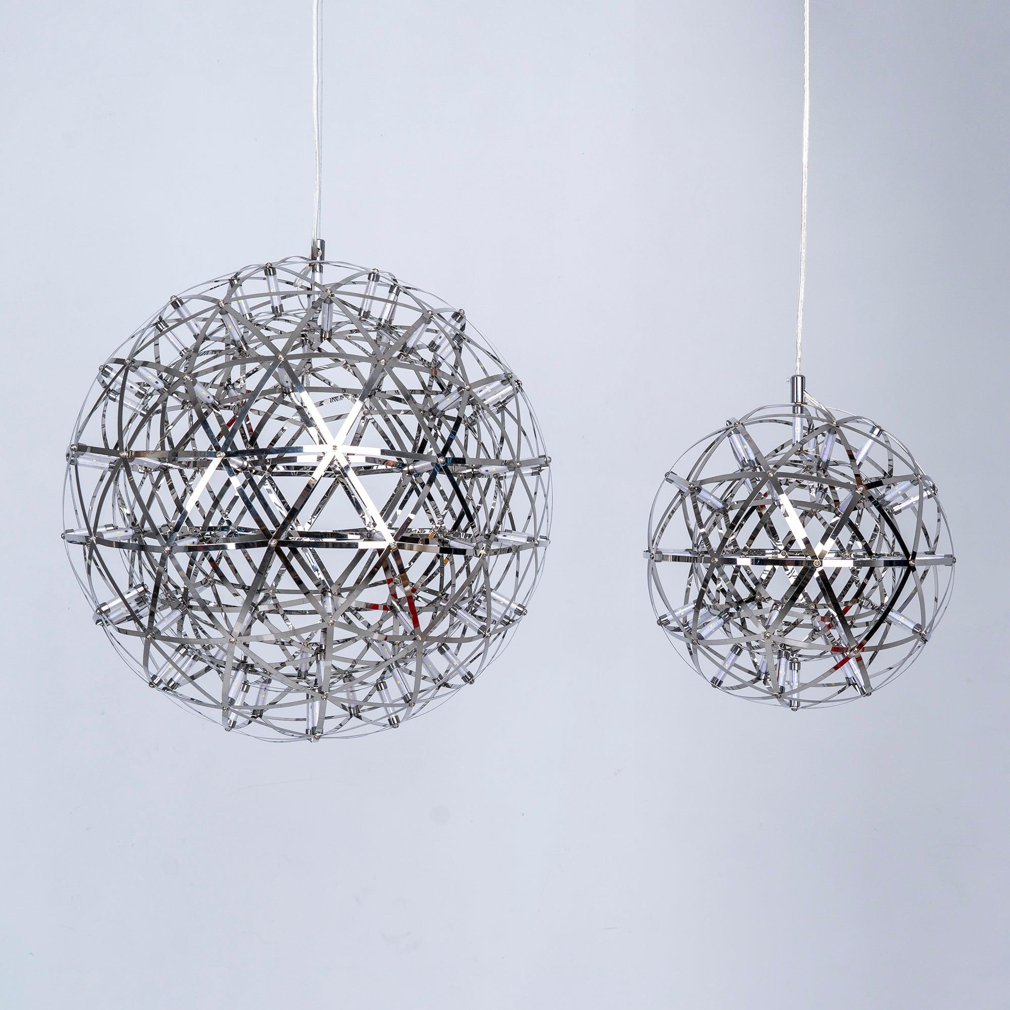 Delcourt Silver Spark Ball Pendant Light