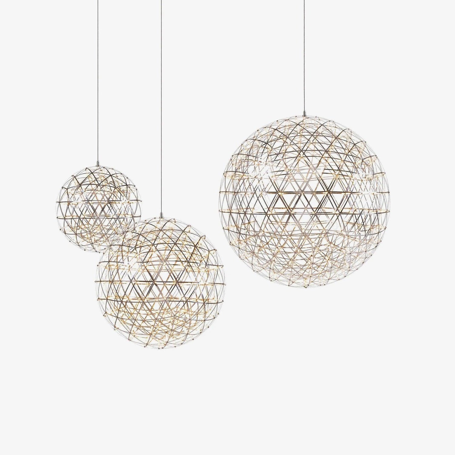 Delcourt Silver Spark Ball Pendant Light
