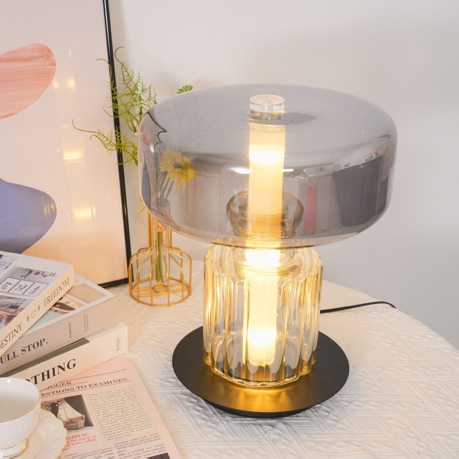Svora Modern Glass Table Lamp