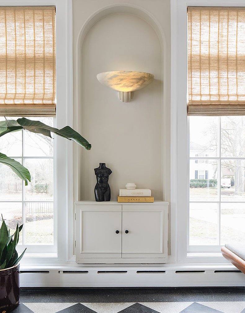 Rare Alabaster Wall Sconce
