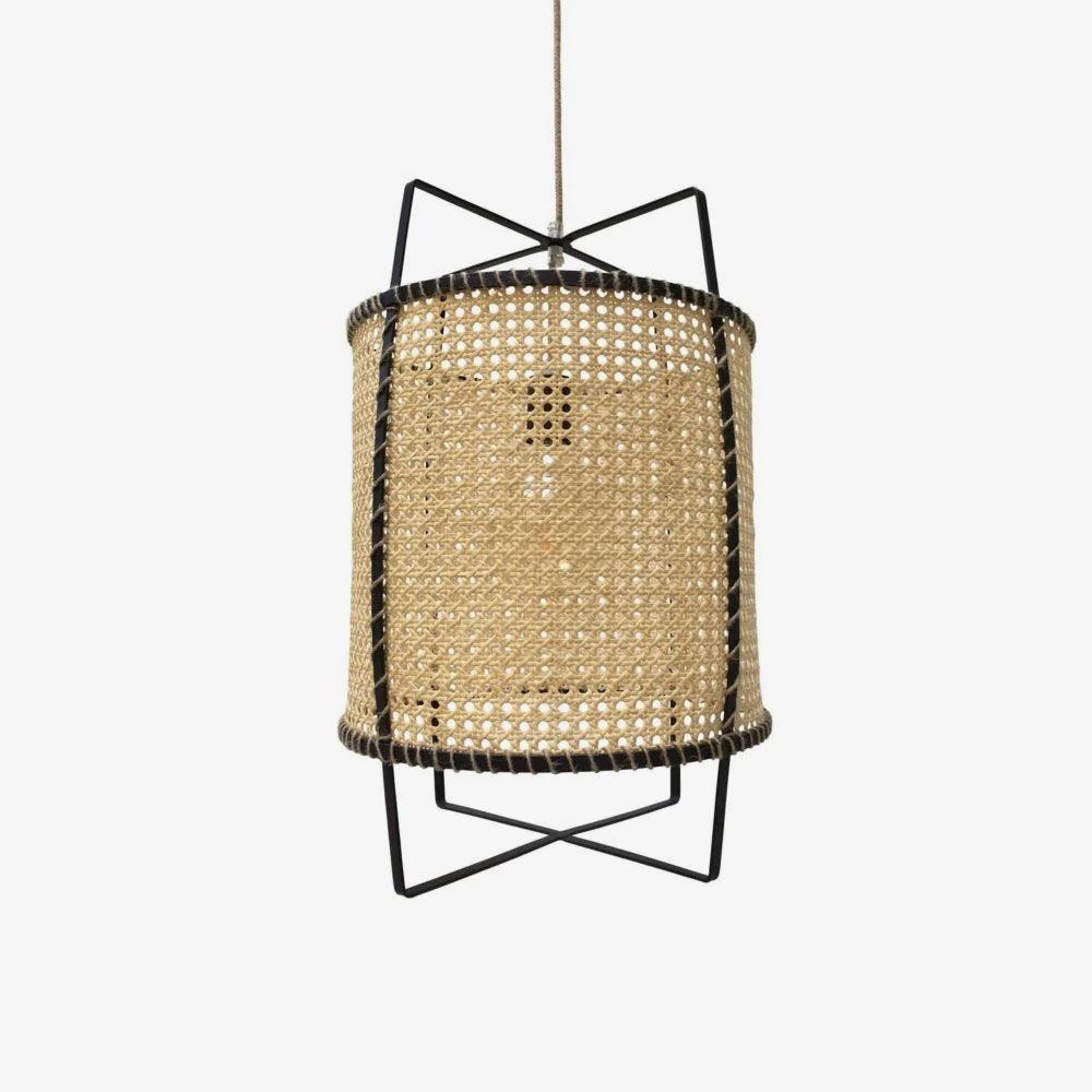 Kevis Pendant Lamp Rattan Cane Frame Industrial