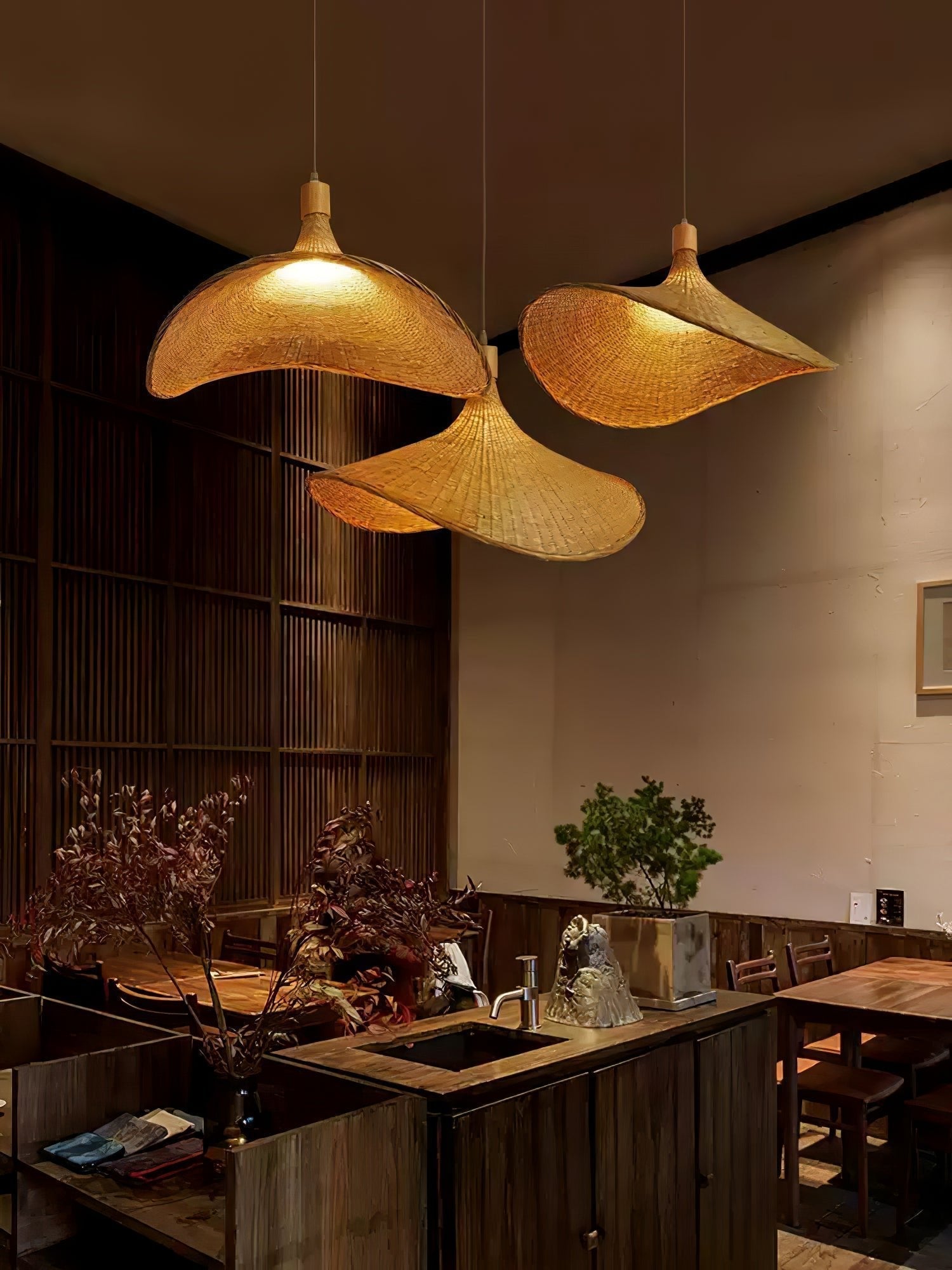 Marona Rattan Vintage Pendant Light - Neutral Decor