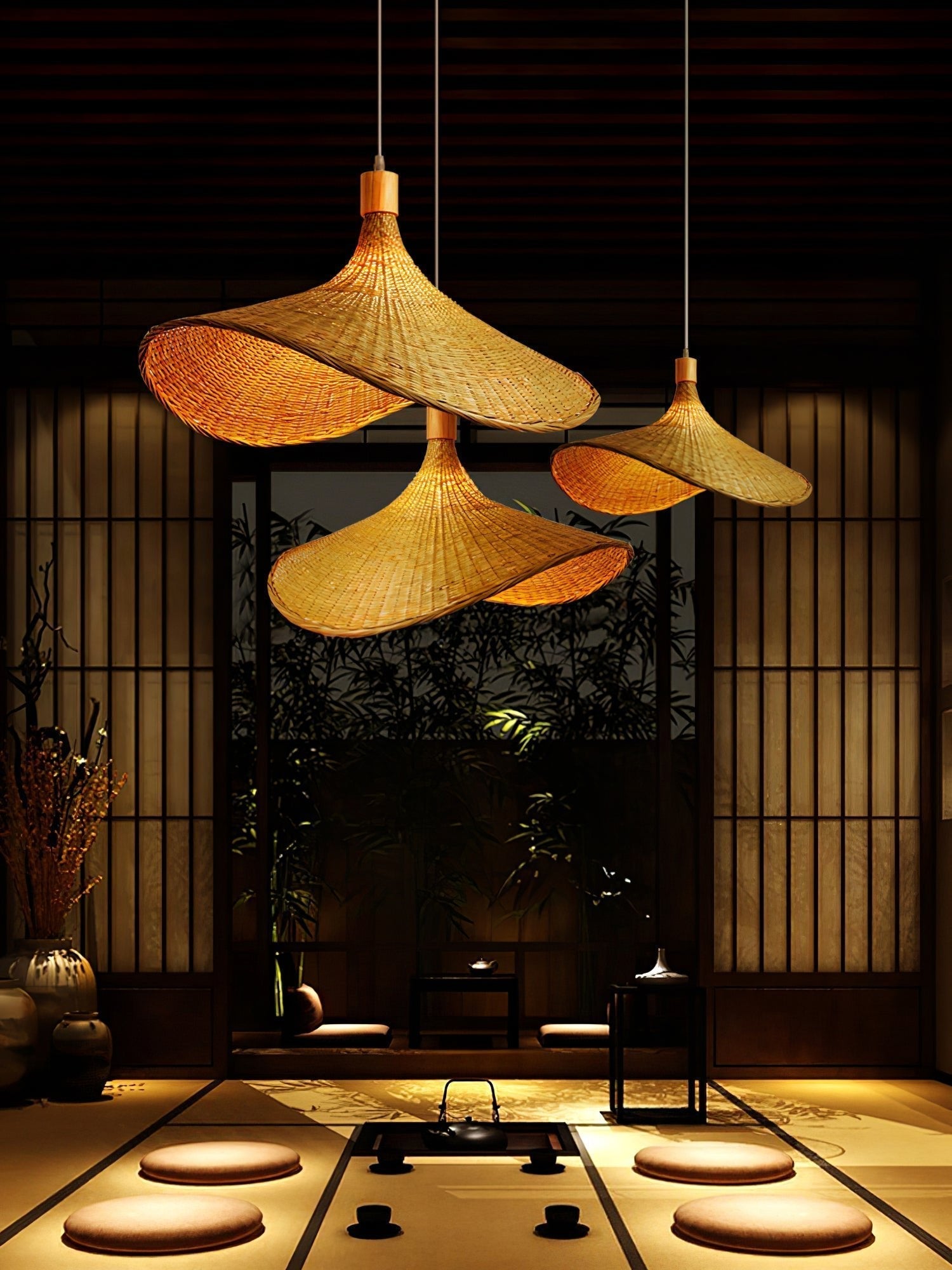 Marona Rattan Vintage Pendant Light - Neutral Decor