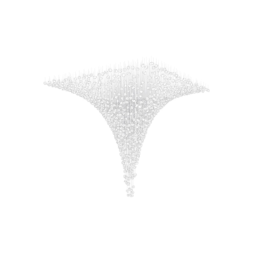 Elmsley Raw Crystal Chandelier