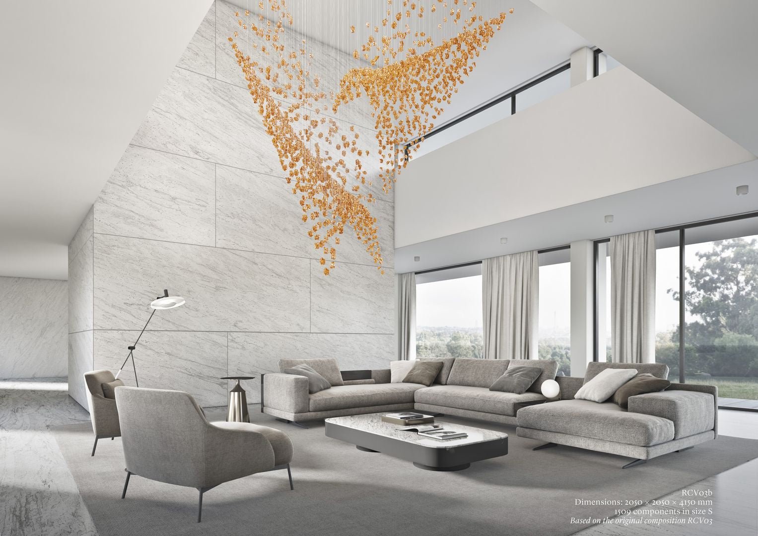 Elmsley Raw Crystal Chandelier