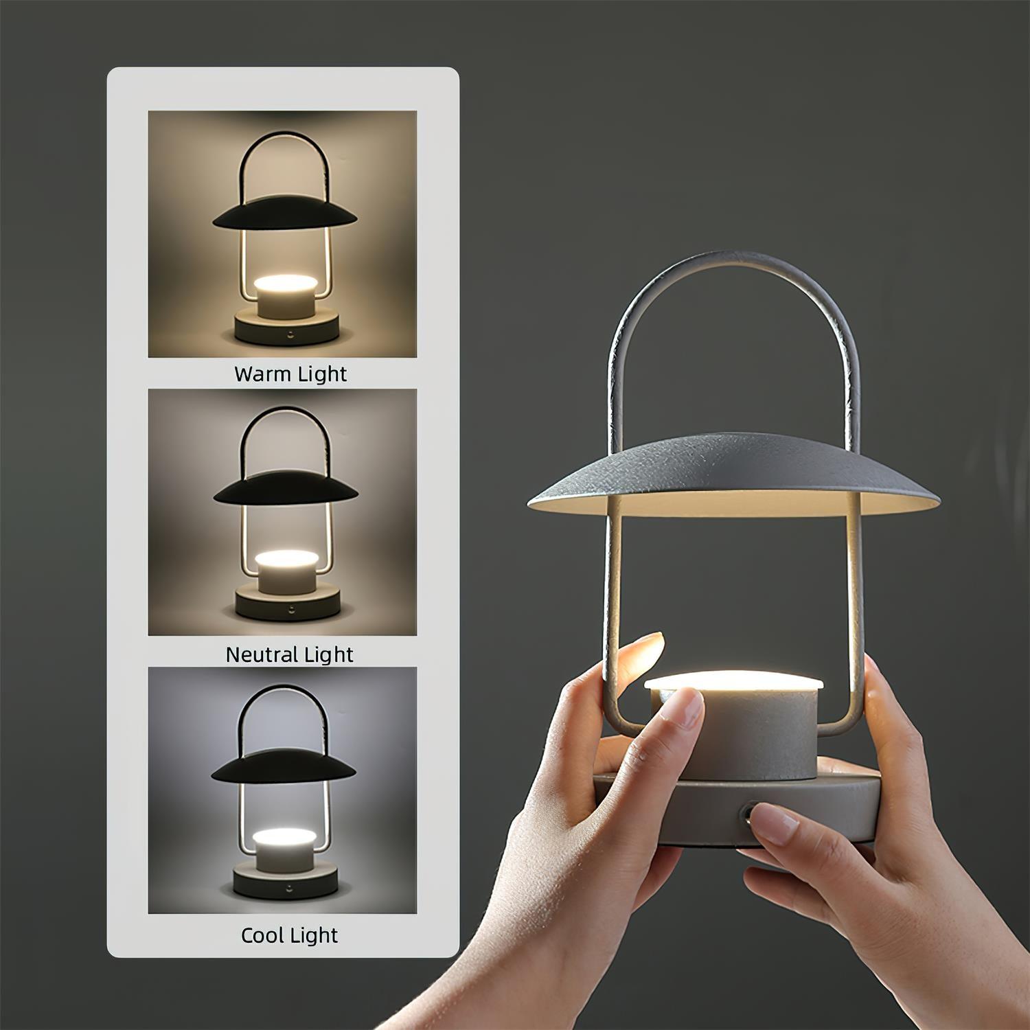 Solaran Gray Contemporary Table Lamp