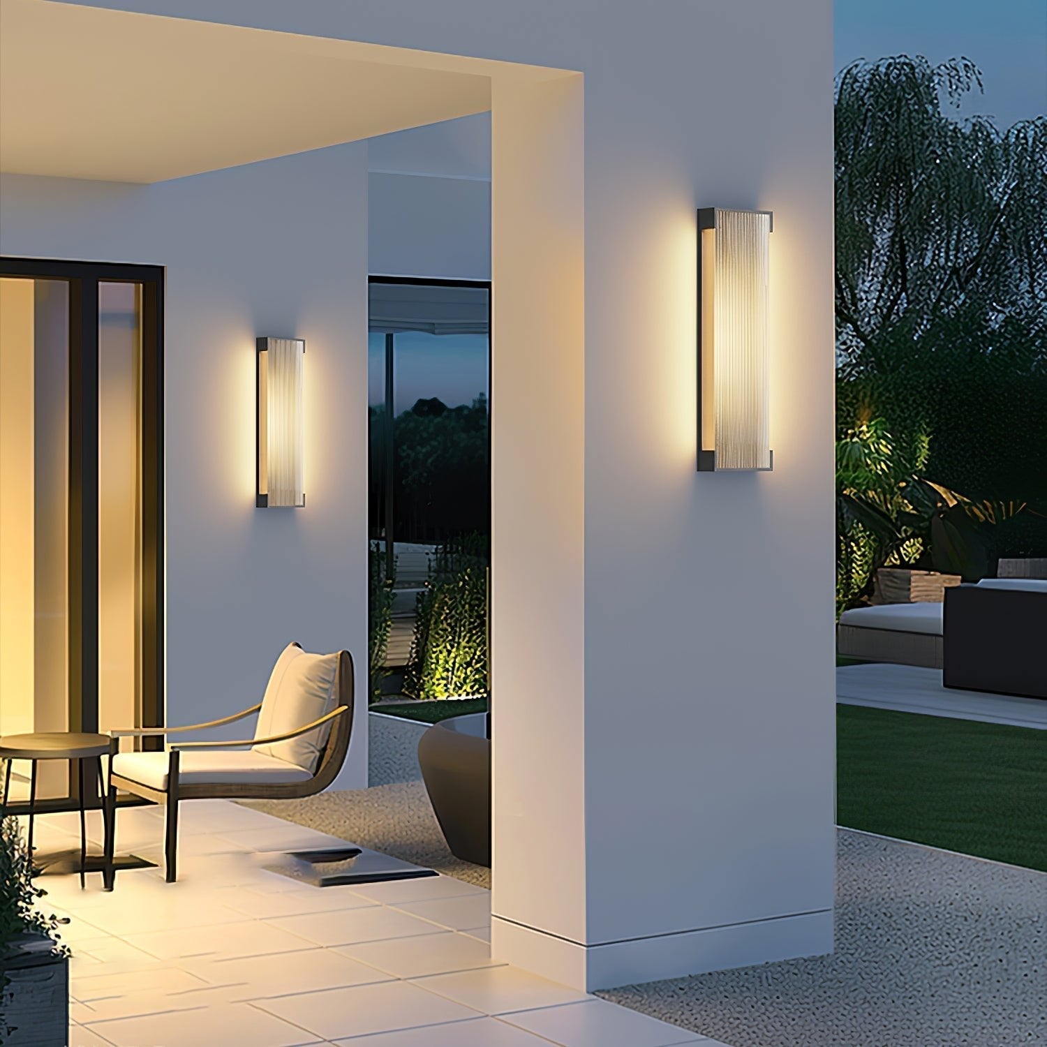Elaerielle Unique Rectangular Solar Outdoor Wall Light