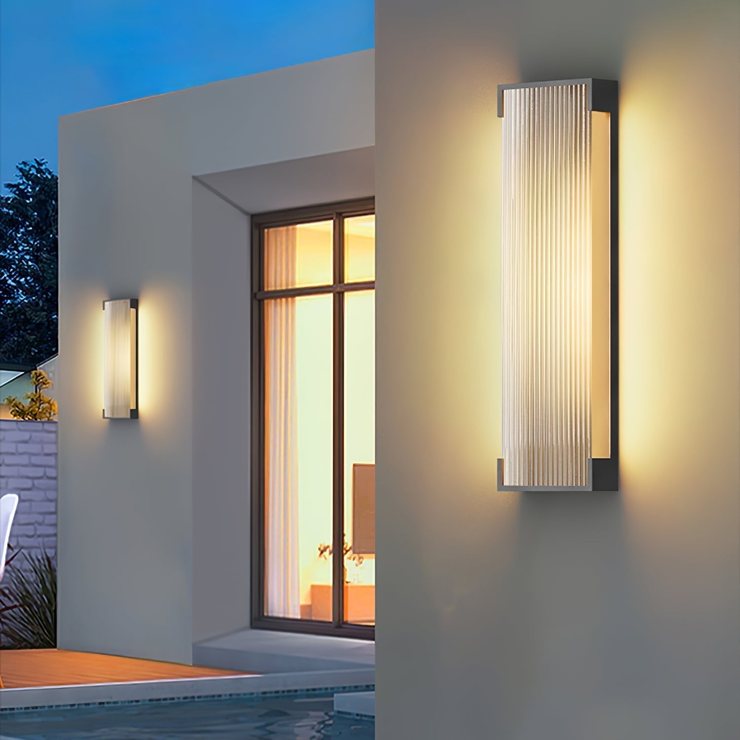 Elaerielle Unique Rectangular Solar Outdoor Wall Light