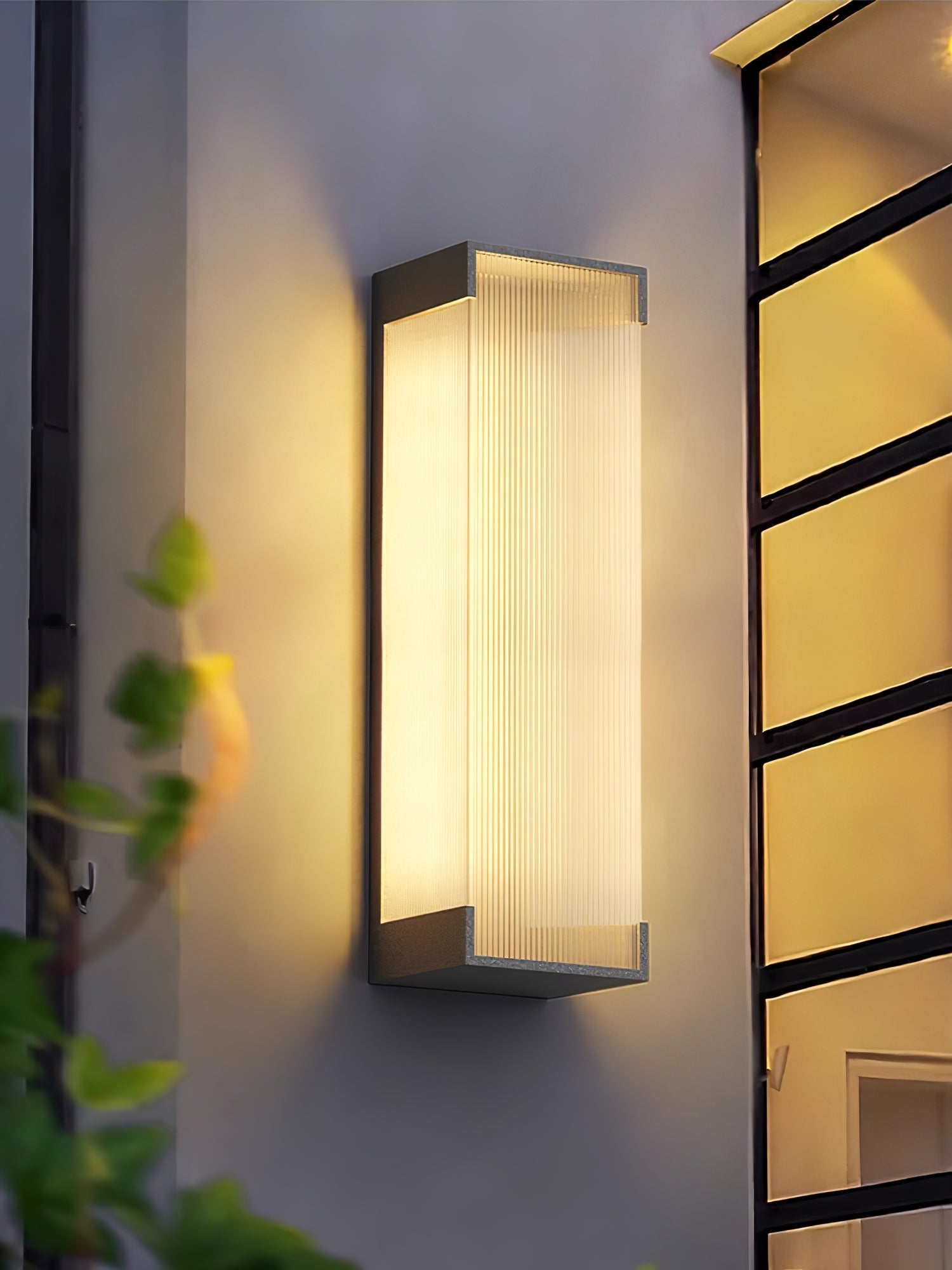 Elaerielle Unique Rectangular Solar Outdoor Wall Light