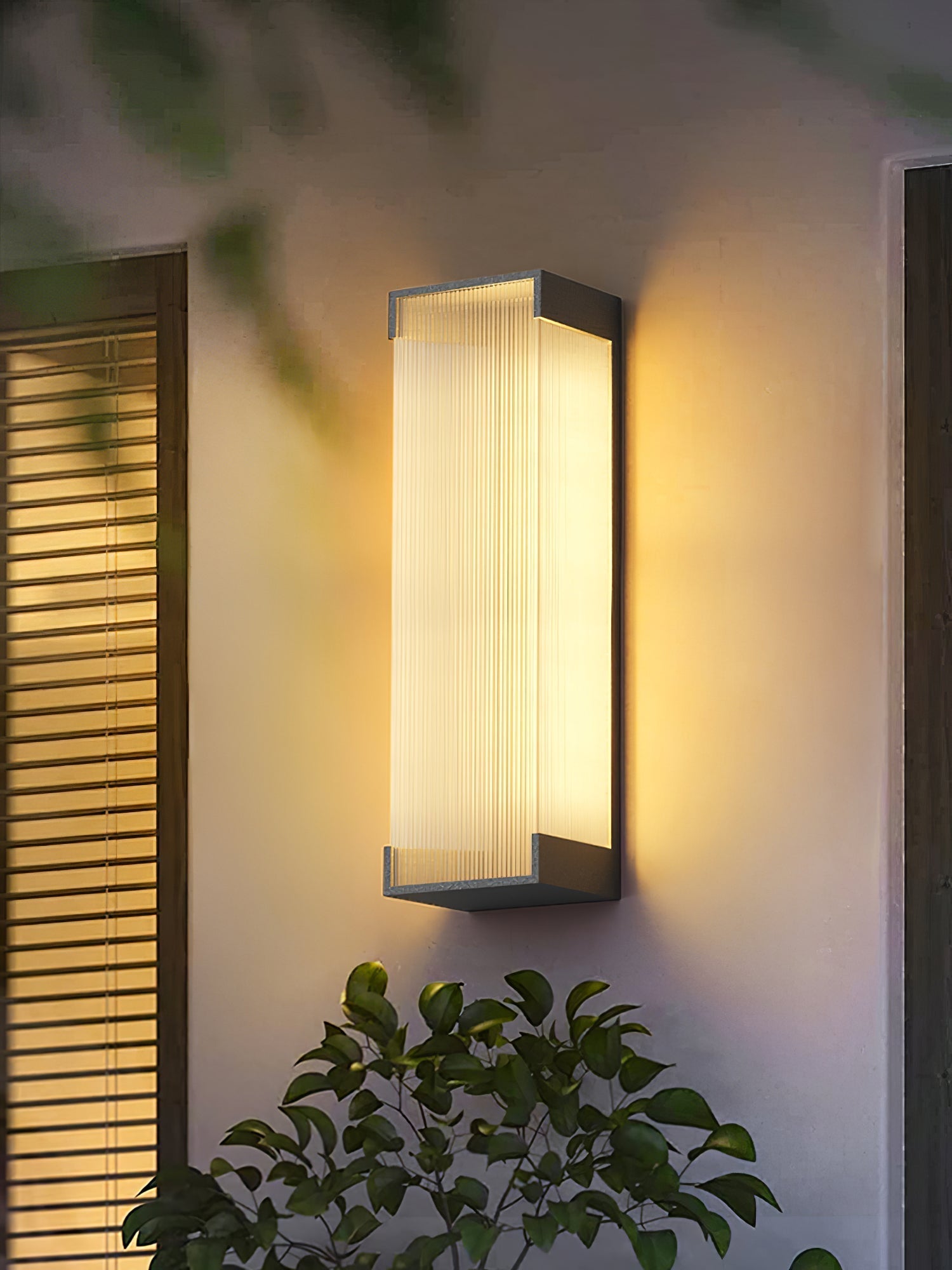 Elaerielle Unique Rectangular Solar Outdoor Wall Light