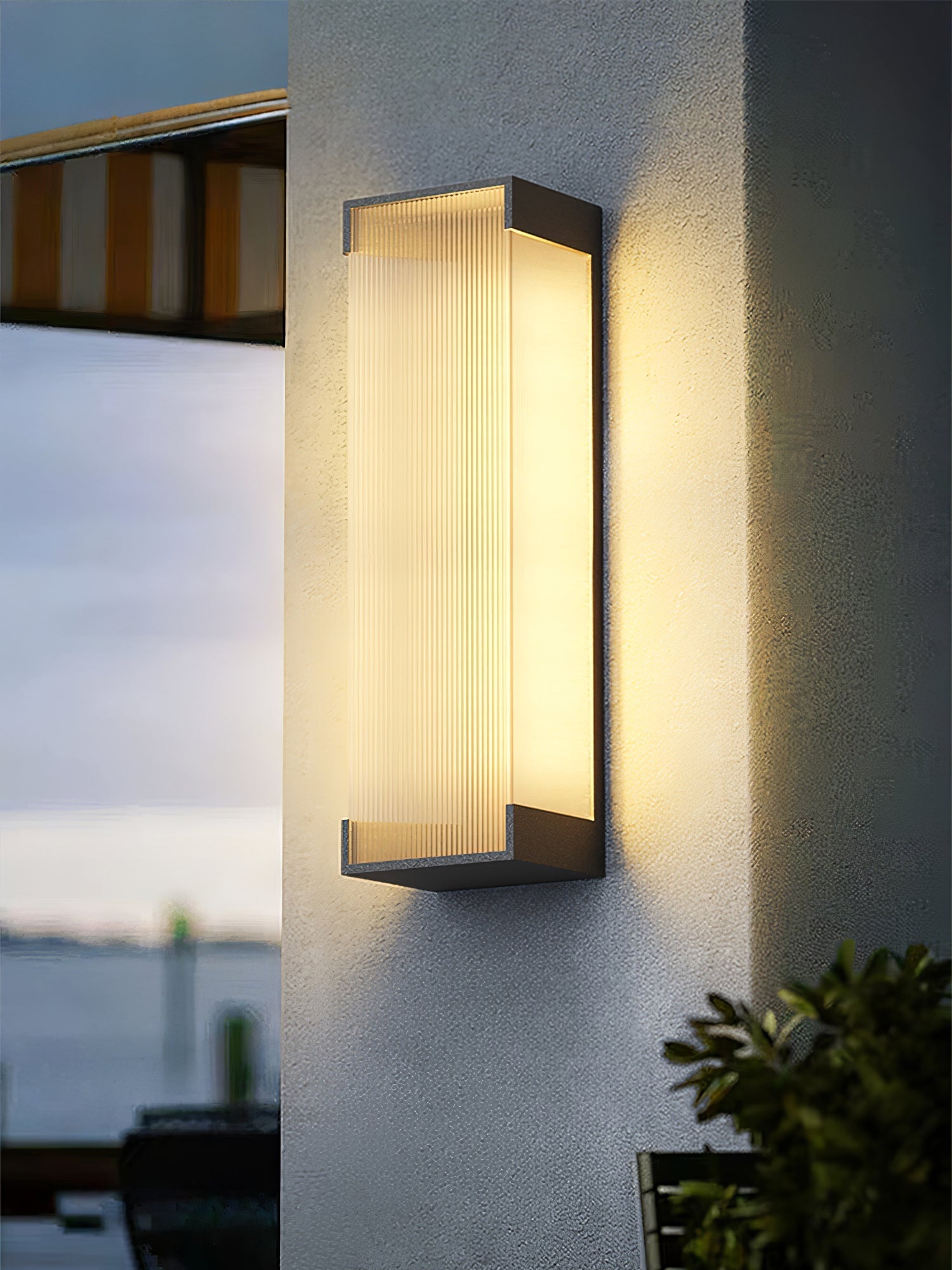 Elaerielle Unique Rectangular Solar Outdoor Wall Light