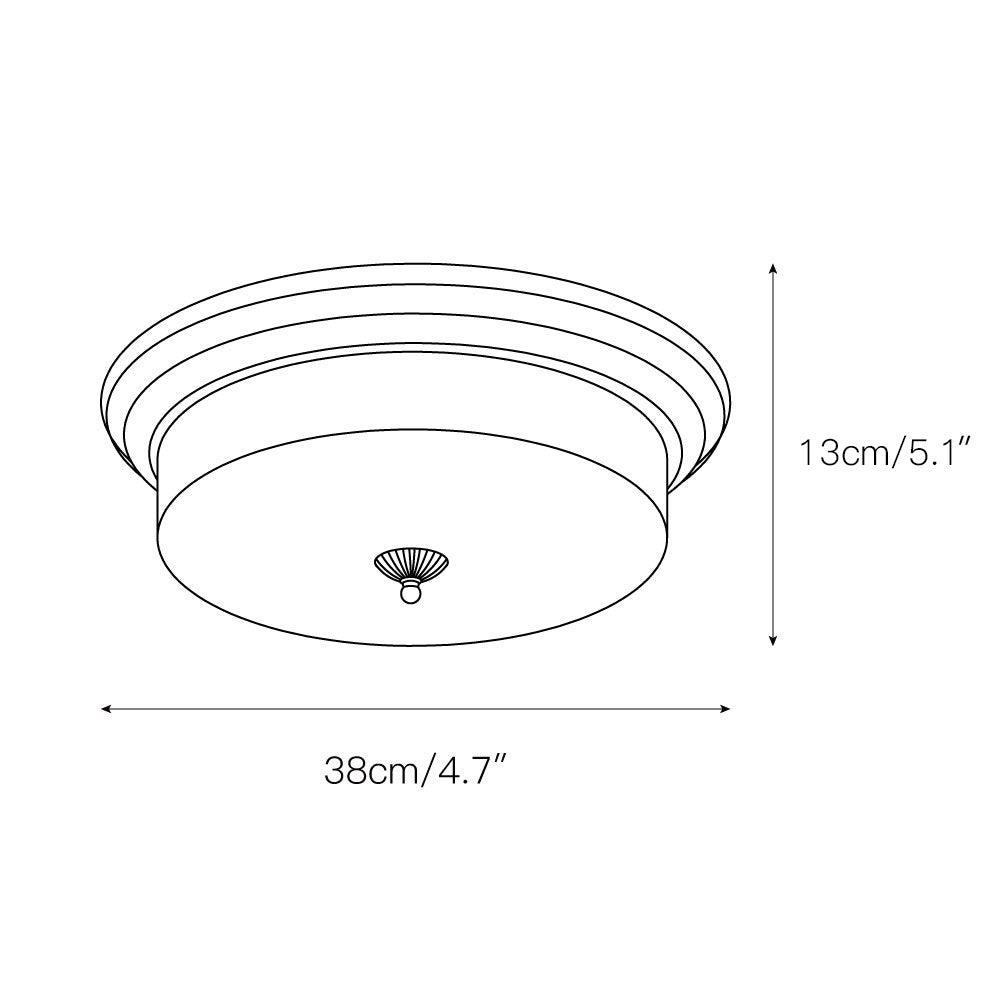 Aurebrook Crystal Round Flush Mount Ceiling Light