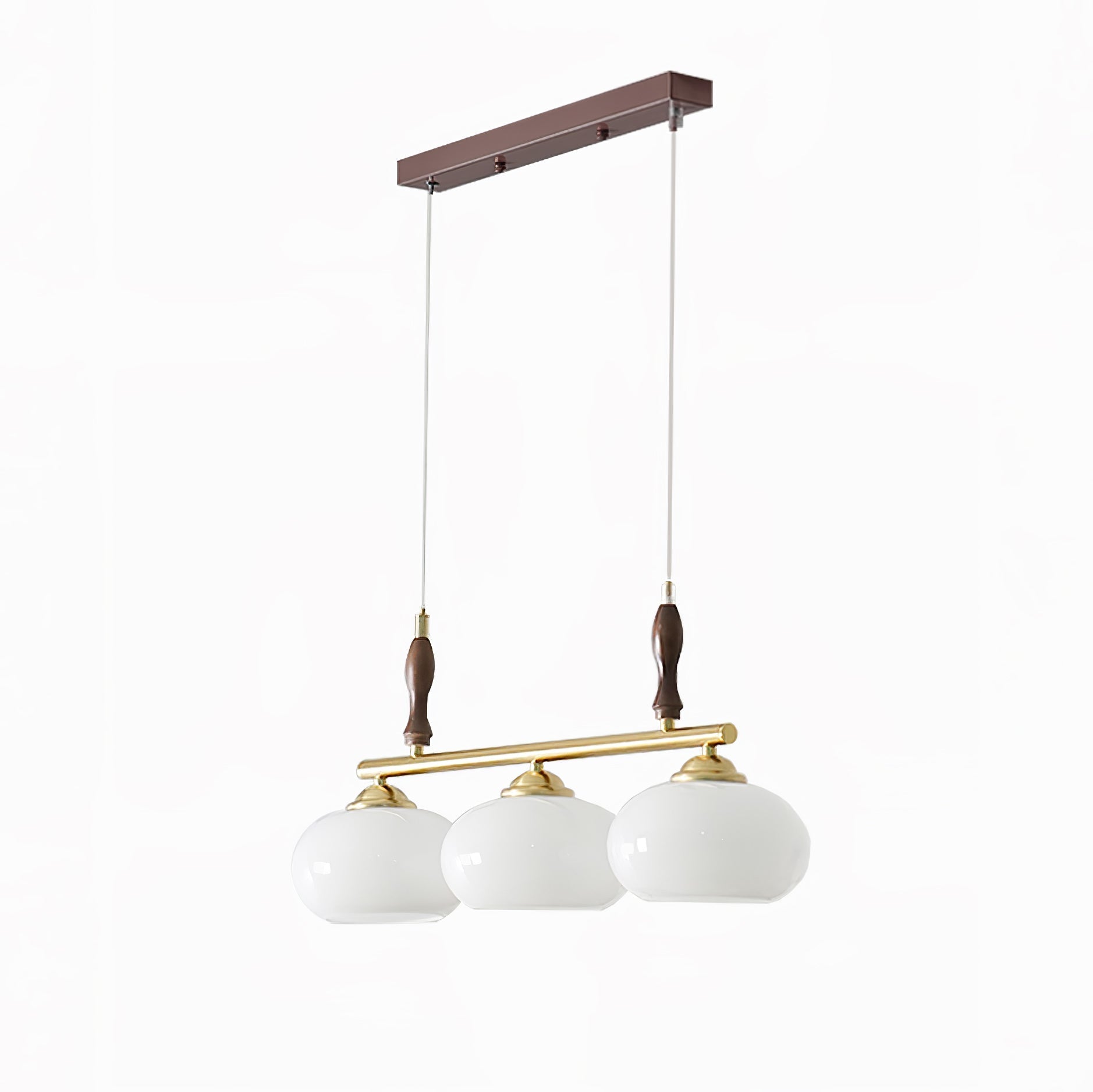 Vevely Pendant Lamp Retro Yellow Glass Brass
