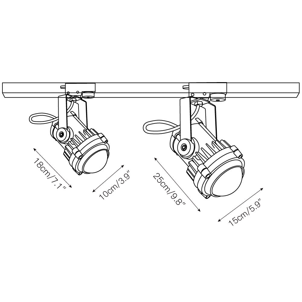 Avvelos Retro Industrial Glass Track Lights