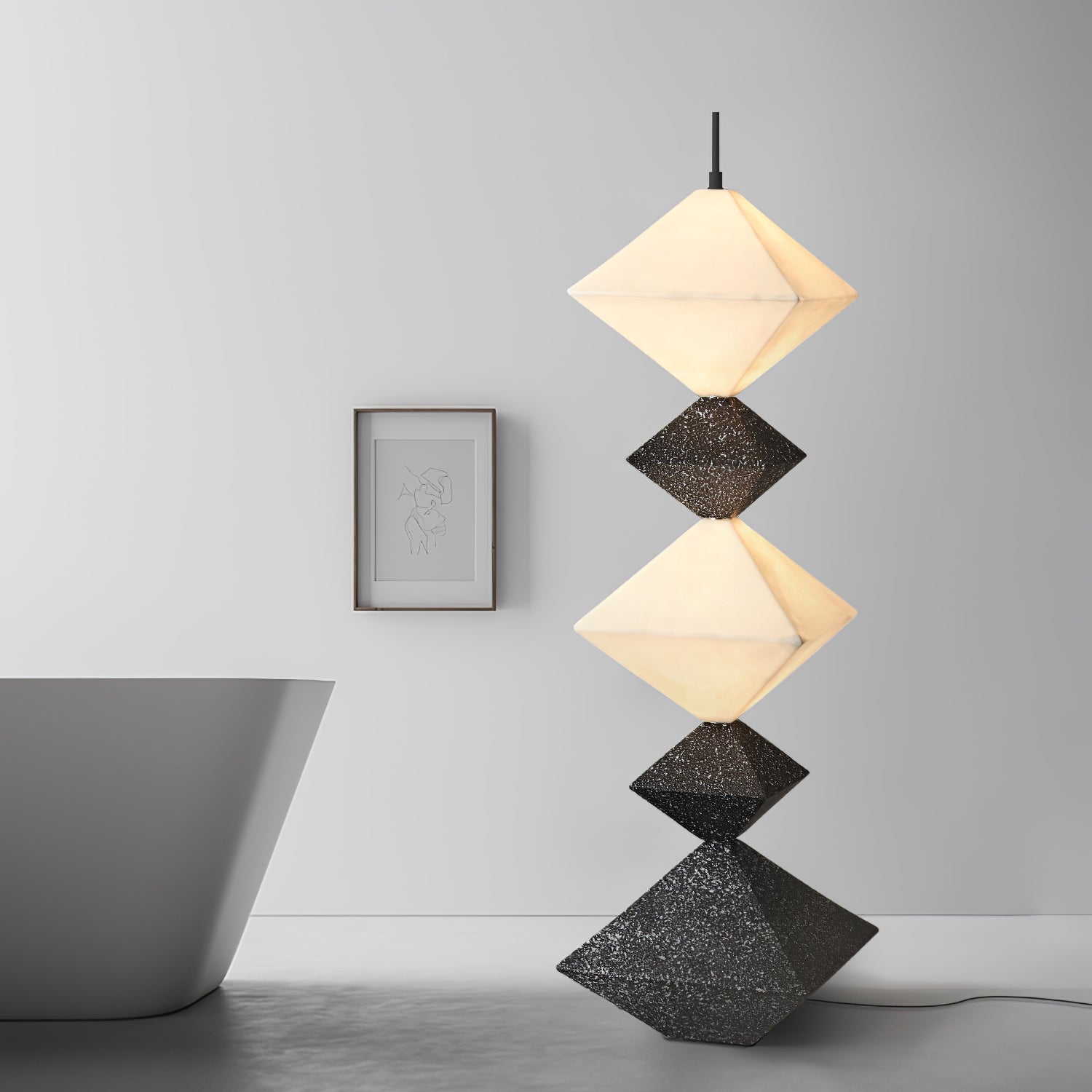 GeoGlow Rhombus Cube Floor Lamp