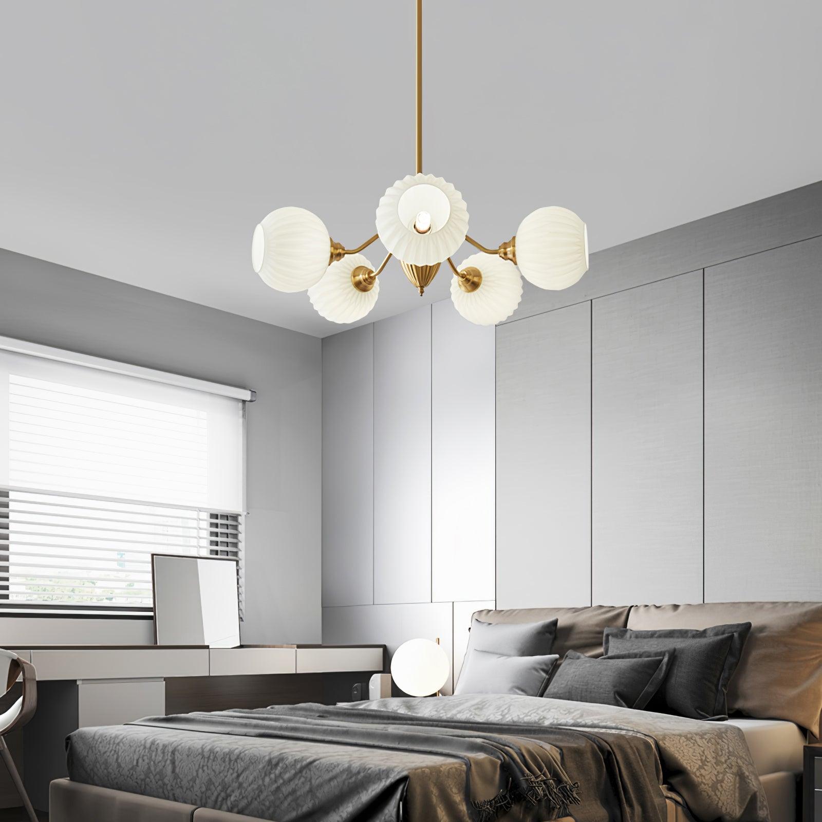 Zanora Vintage Brass Chandelier