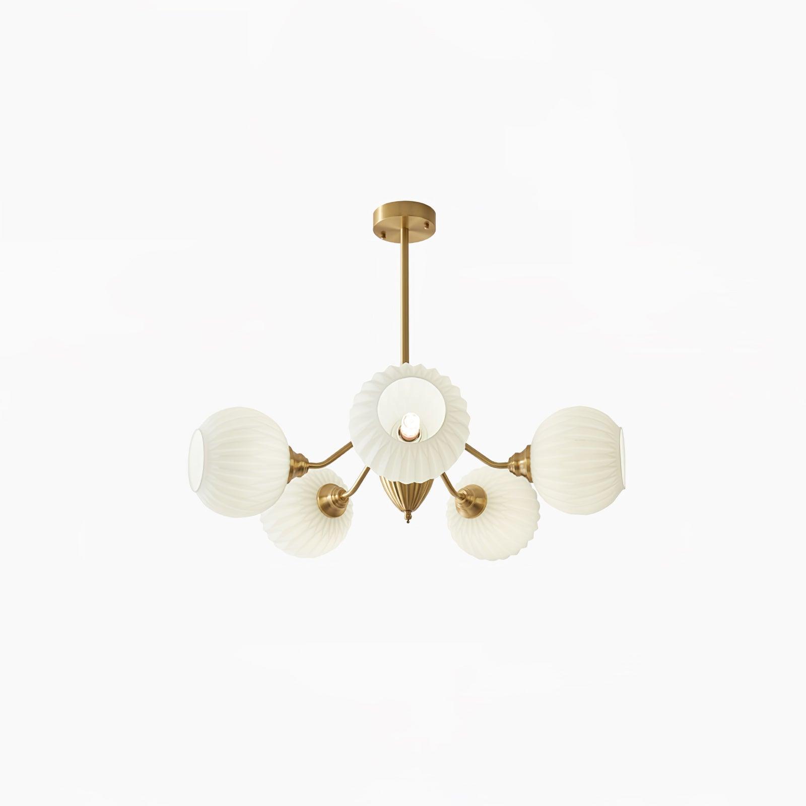 Zanora Vintage Brass Chandelier