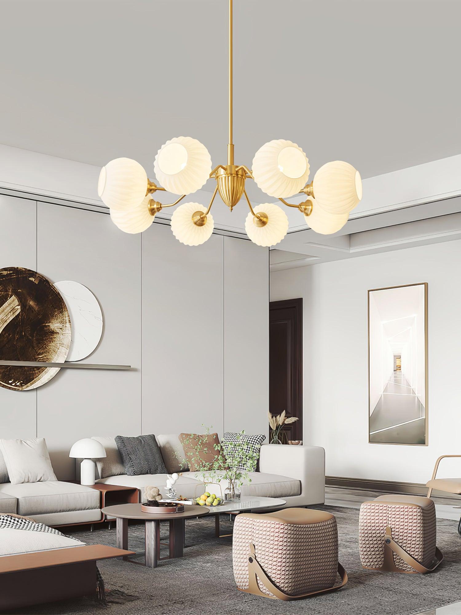 Zanora Vintage Brass Chandelier