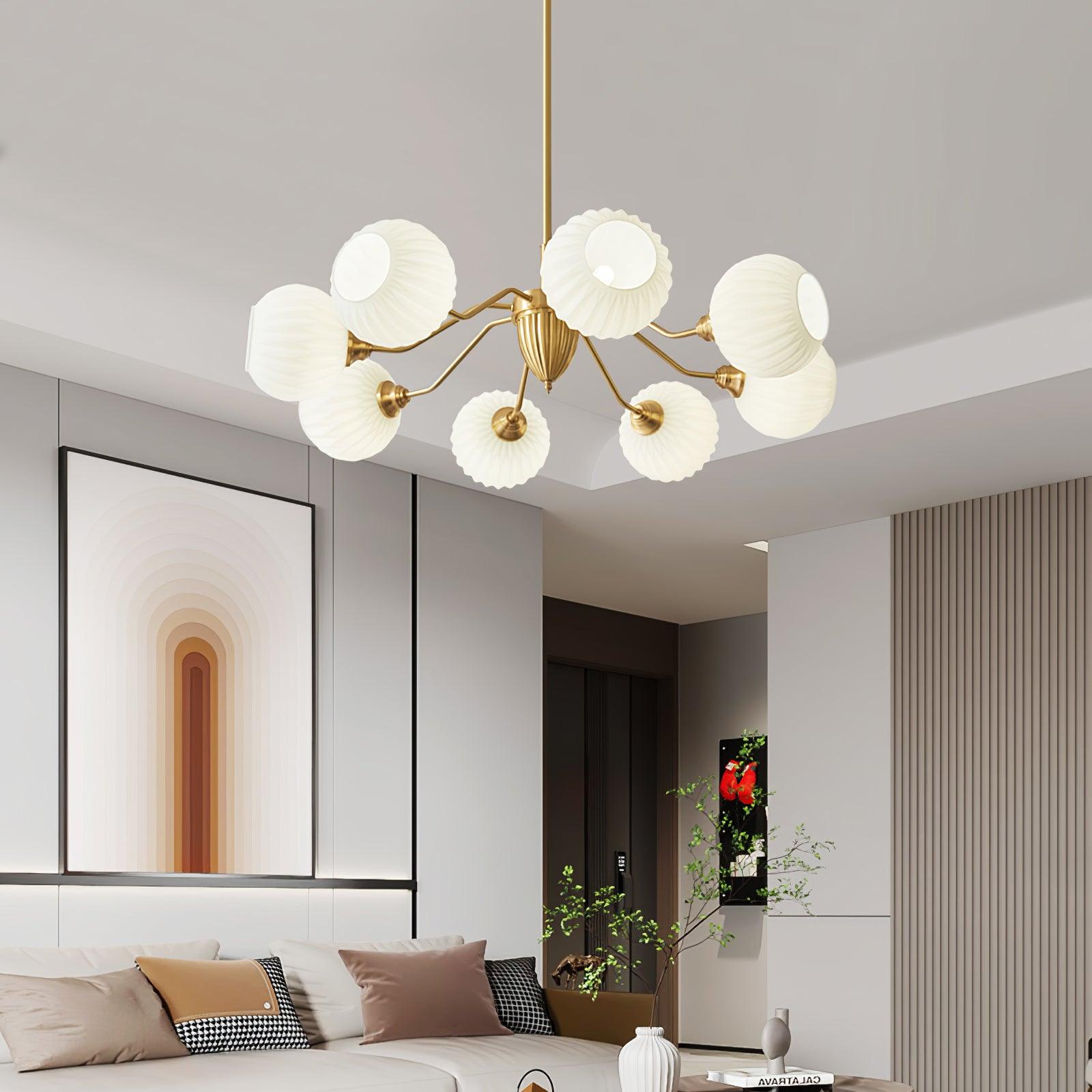 Zanora Vintage Brass Chandelier