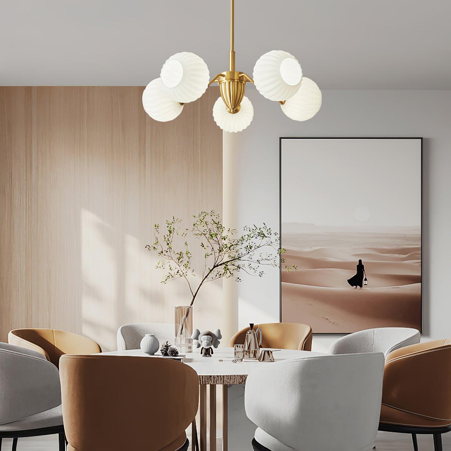 Zanora Vintage Brass Chandelier
