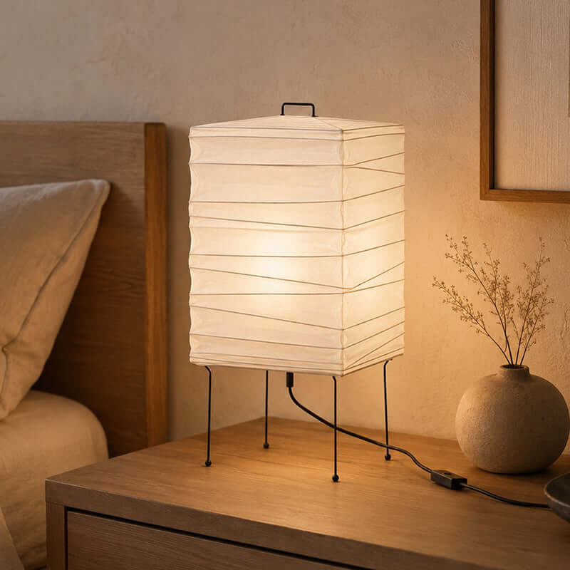 Ribbed Paper Lantern Table Lamp