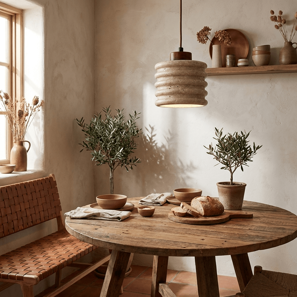 Nerovan Travertine Pendant Light