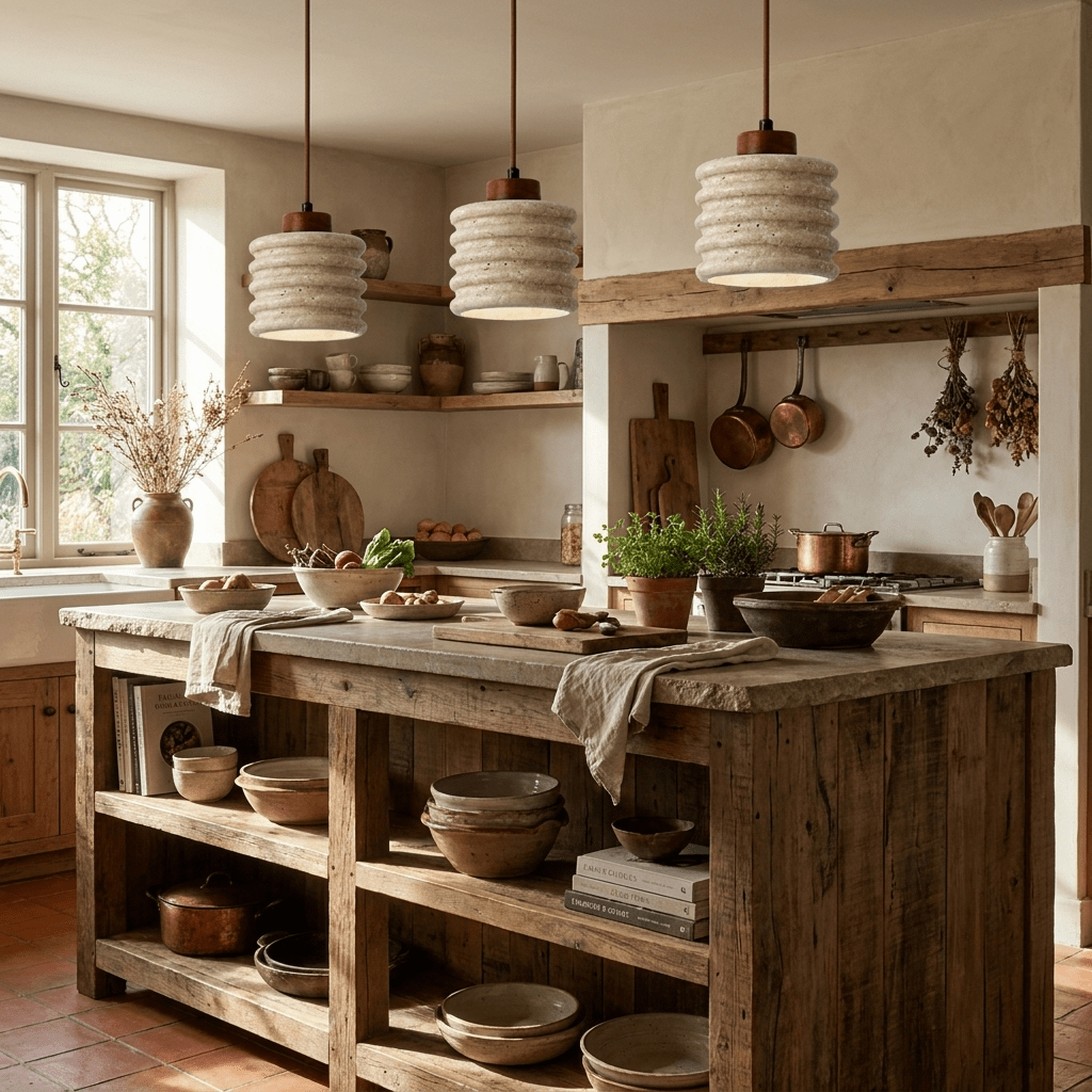Nerovan Travertine Pendant Light