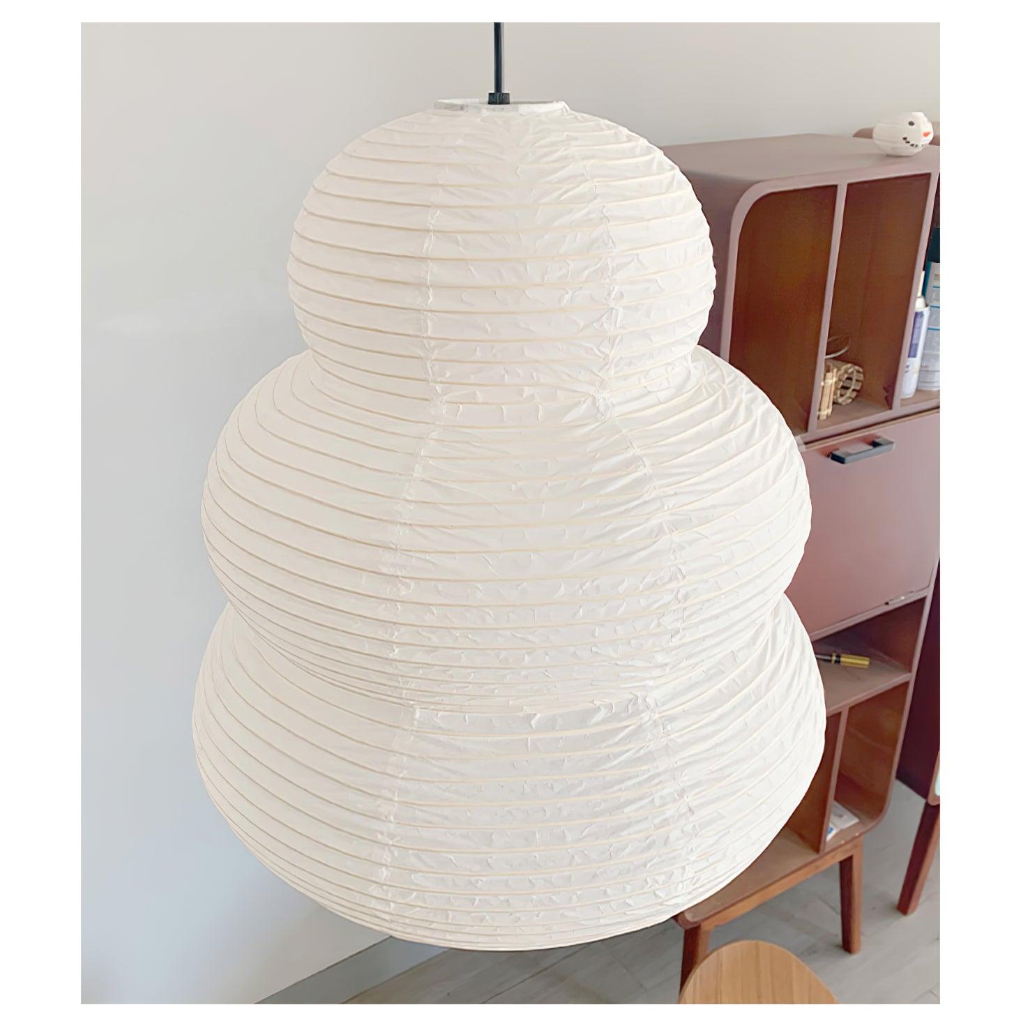 Solara Pendant Lamp Washi Paper Tiered Lantern Japanese Living Room