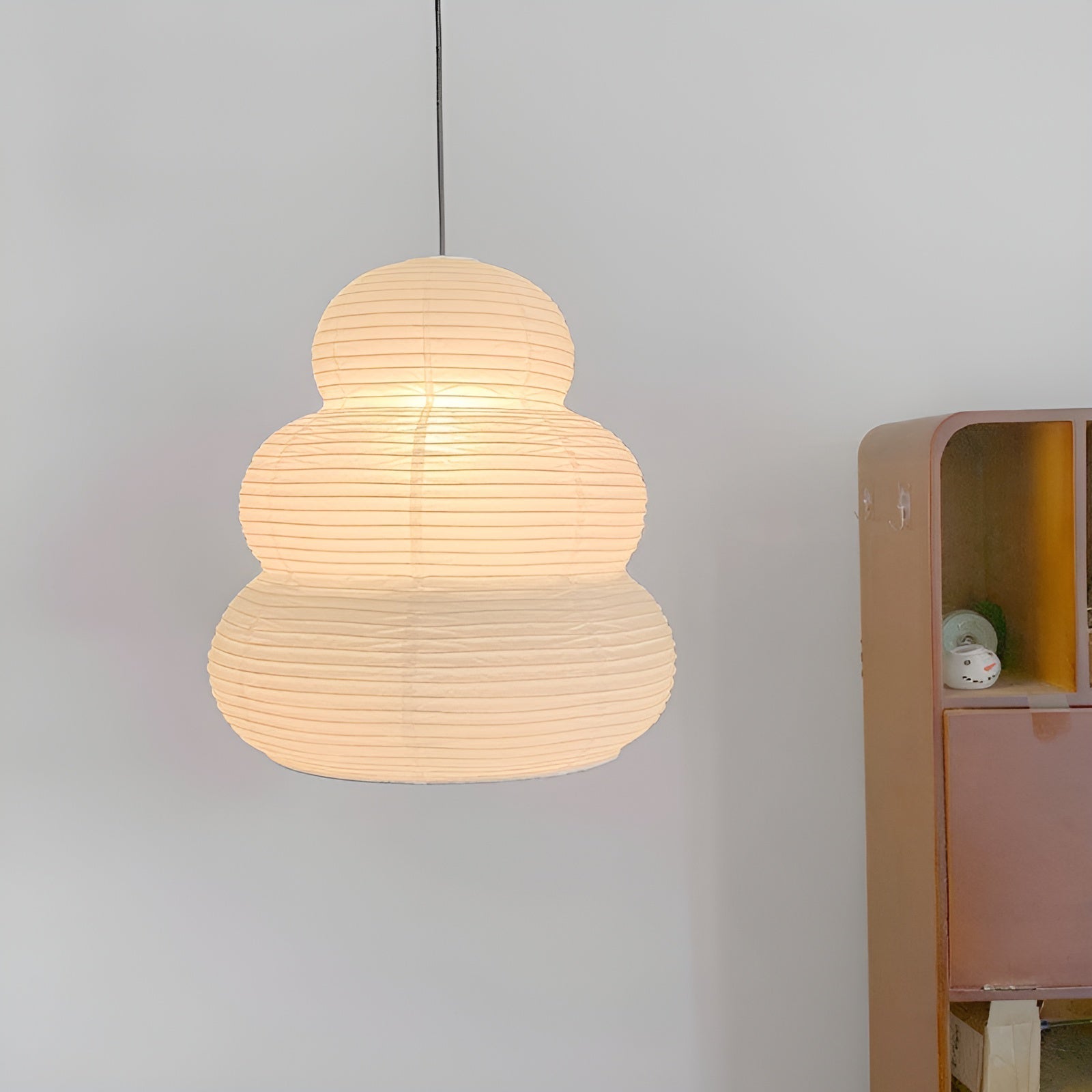 Solara Pendant Lamp Washi Paper Tiered Lantern Japanese Living Room