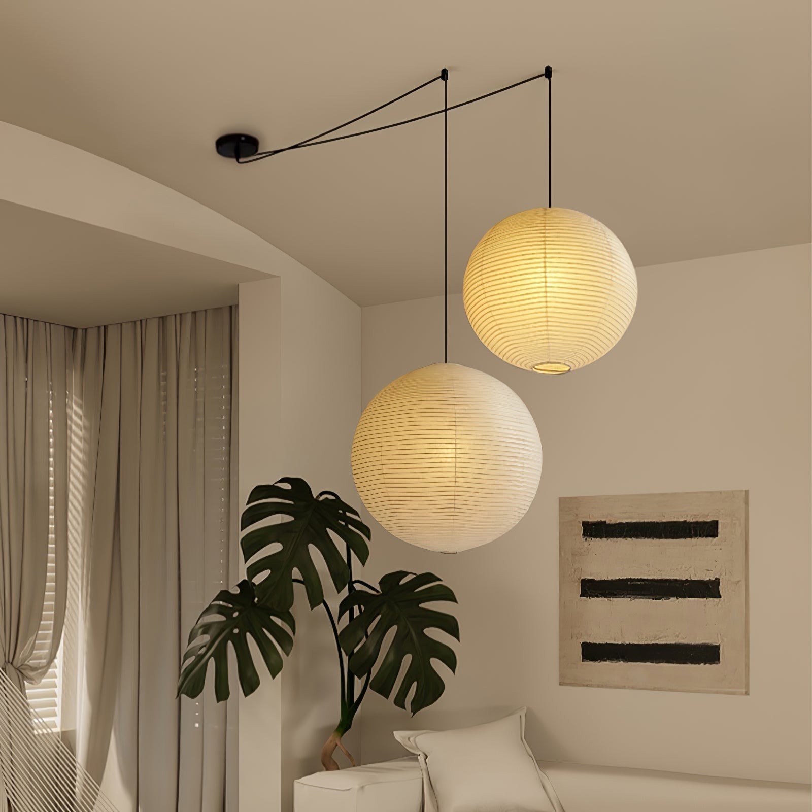 Niveriella Pendant Lamp Paper Lantern for Living Room
