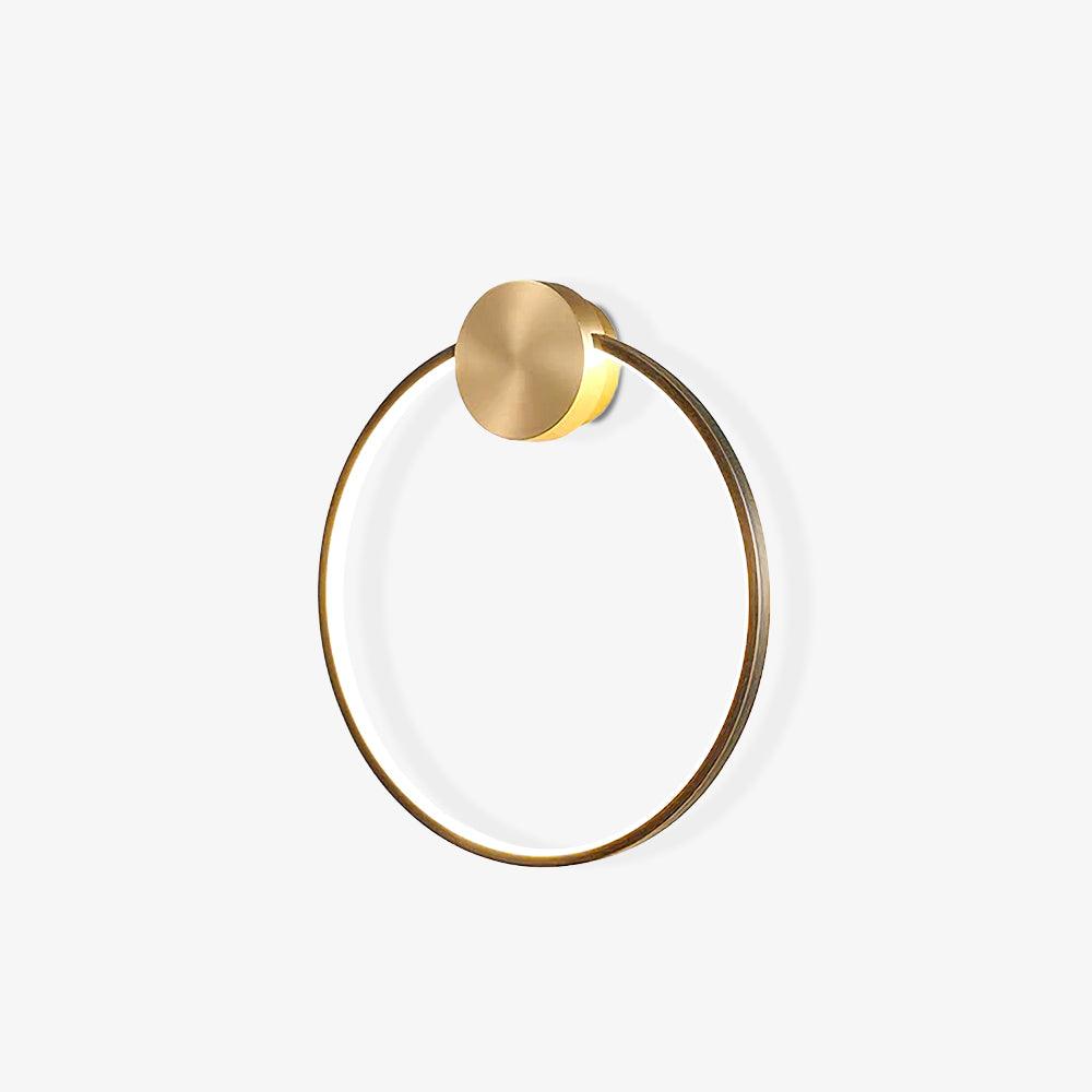 Oriaenne Wall Light Modern Minimalist Ring Shaped LED Brass Metal