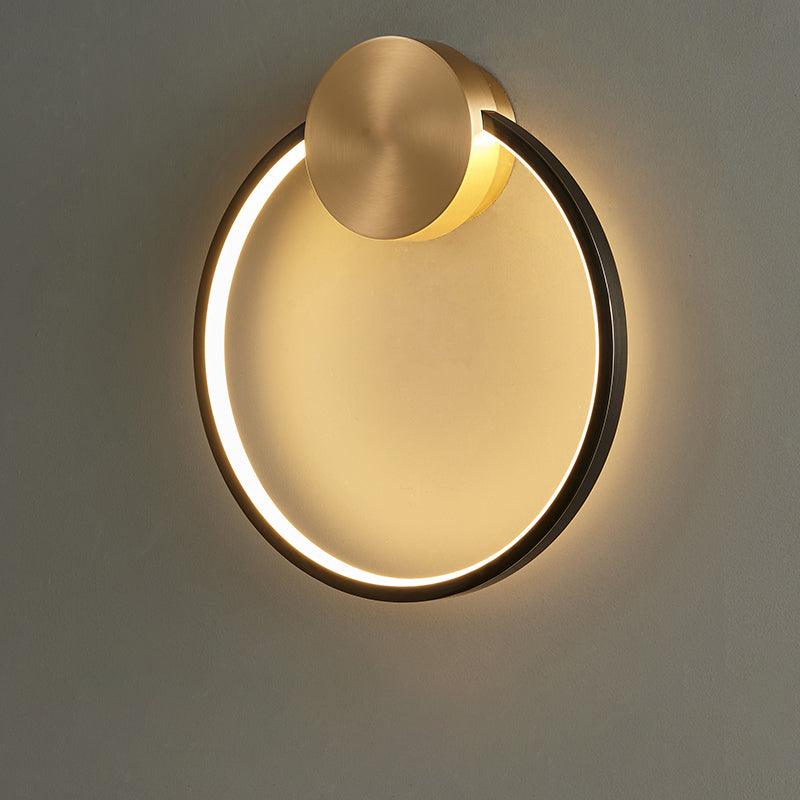 Oriaenne Wall Light Modern Minimalist Ring Shaped LED Brass Metal