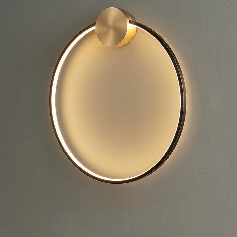 Oriaenne Wall Light Modern Minimalist Ring Shaped LED Brass Metal