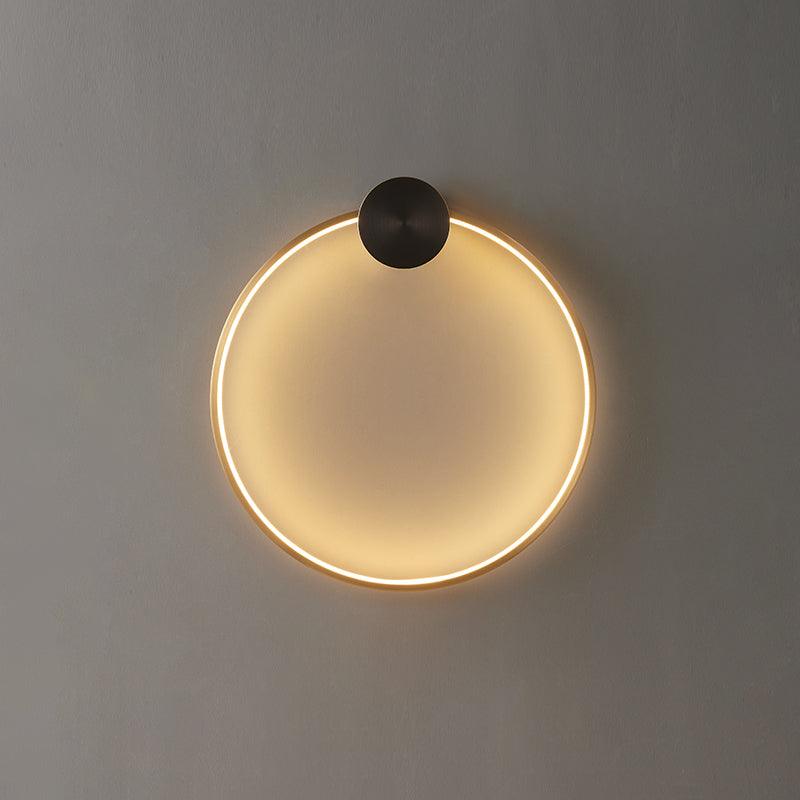 Oriaenne Wall Light Modern Minimalist Ring Shaped LED Brass Metal