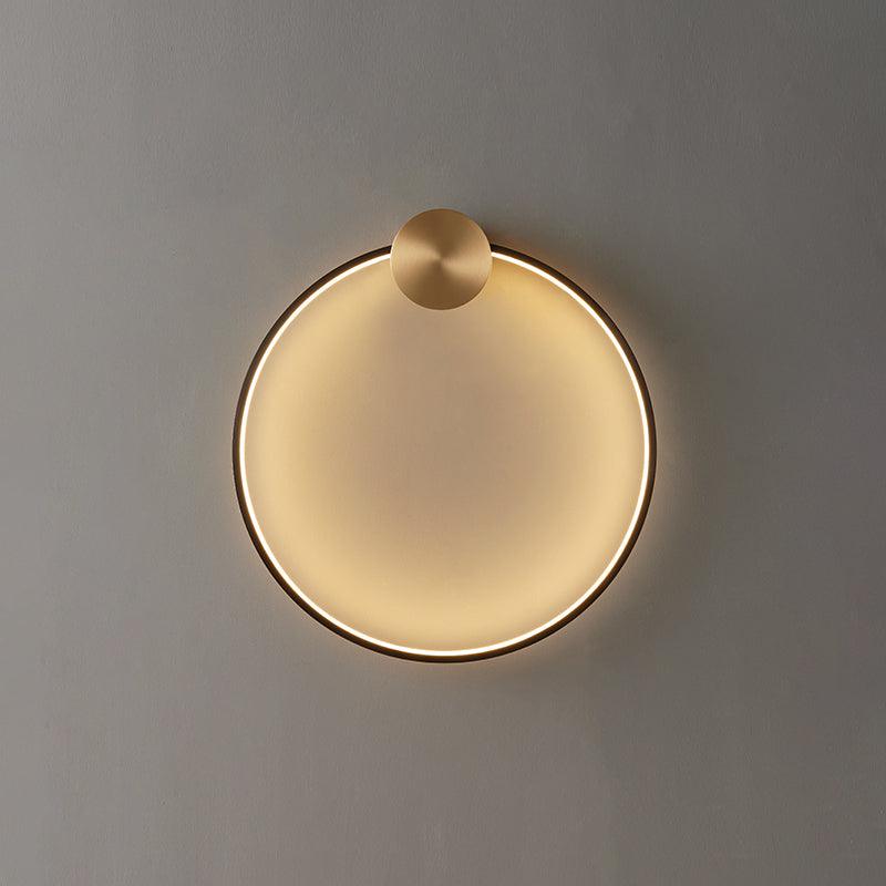 Oriaenne Wall Light Modern Minimalist Ring Shaped LED Brass Metal